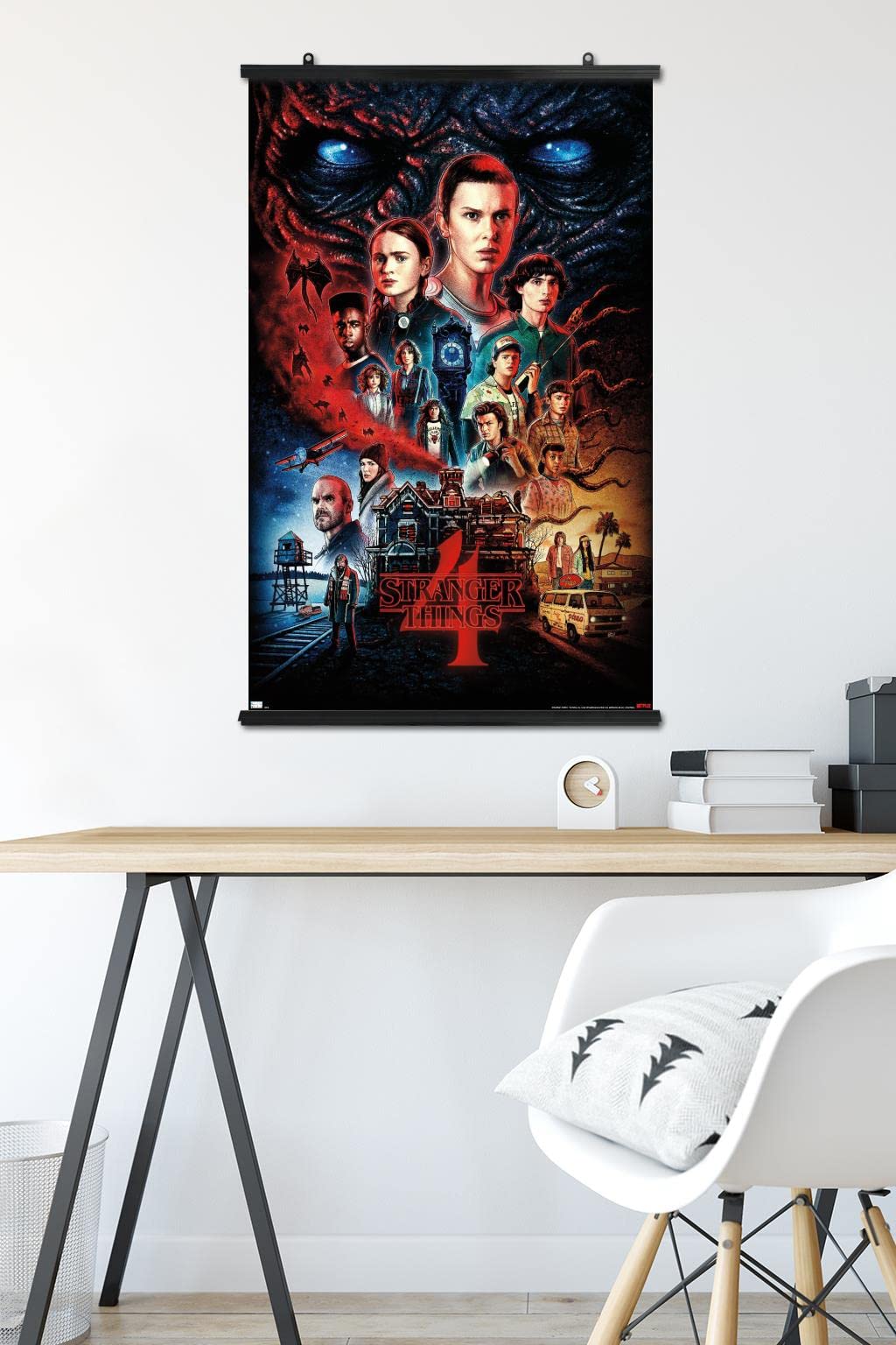 Trends International Netflix Stranger Things: Season 4 - One Sheet Wall Poster, 22.375'' X 34'', Premium Poster & Clip Bundle