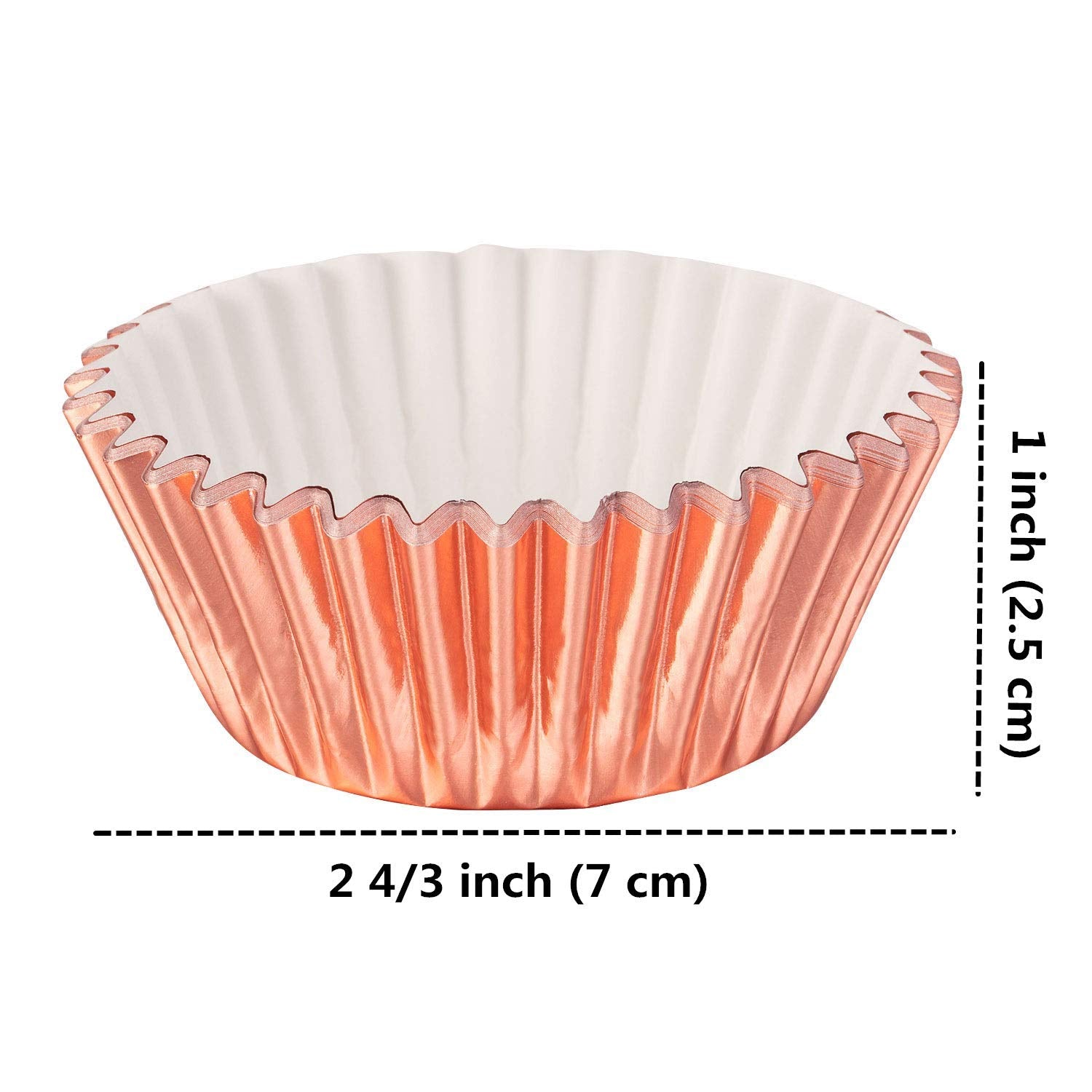 Foil Cupcake Liners Metallic Muffin Paper Cases Baking Cups Gold Sliver Rose Gold Pack Of 300