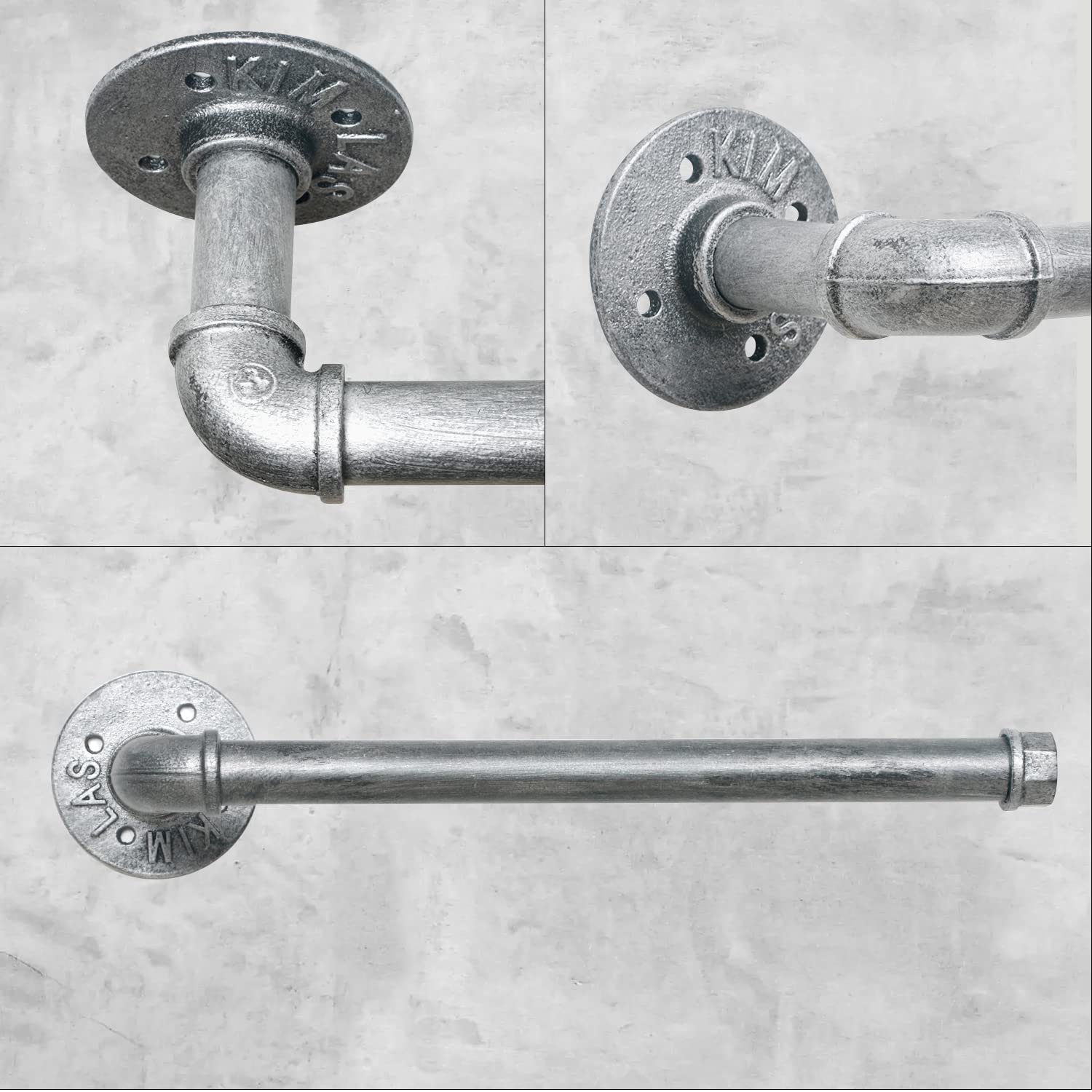 Houseaid Industrial Pipe Paper Towel Holder For Kitchen, Vintage Style Heavy Duty Diy Rustic Paper Towel Rack, Wall Mount, Antiq