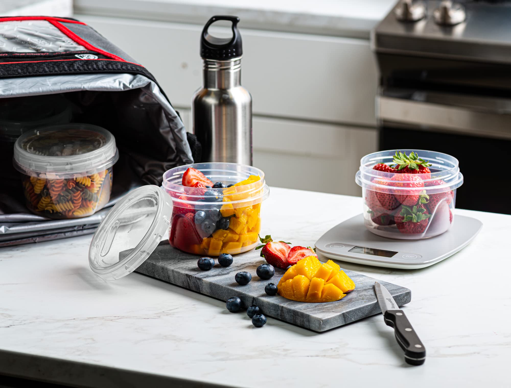 Elegant Disposables (16 Ounce 10 Pack) Clear Twist Cap Containers With Screw On Lids Twist Top Food Storage Freezer Containers