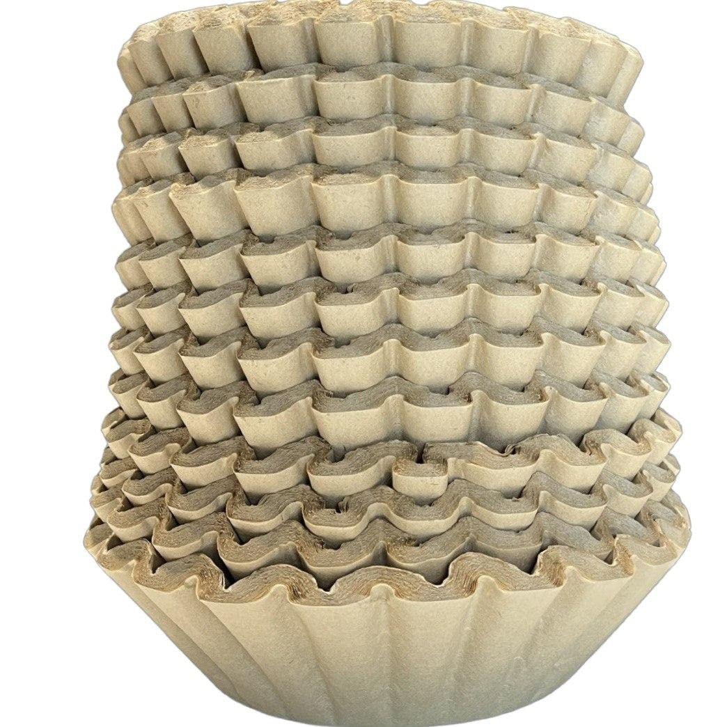 Natural Unbleached Brown Biodegradable Extra Large Coffee Filters 10, 12, 13, 14, 15 Cup Basket For Commercial, Home Coffee Make
