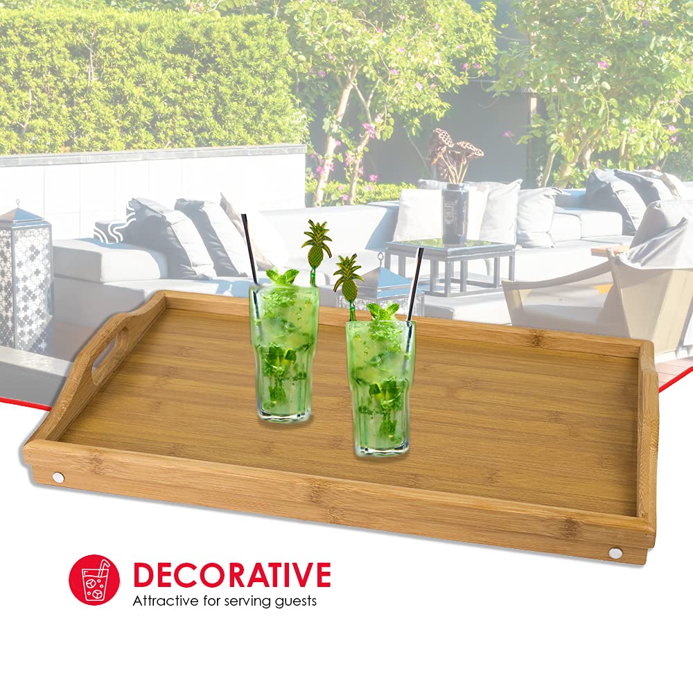 Home Basics Bamboo Breakfast Bed Tray, Natural