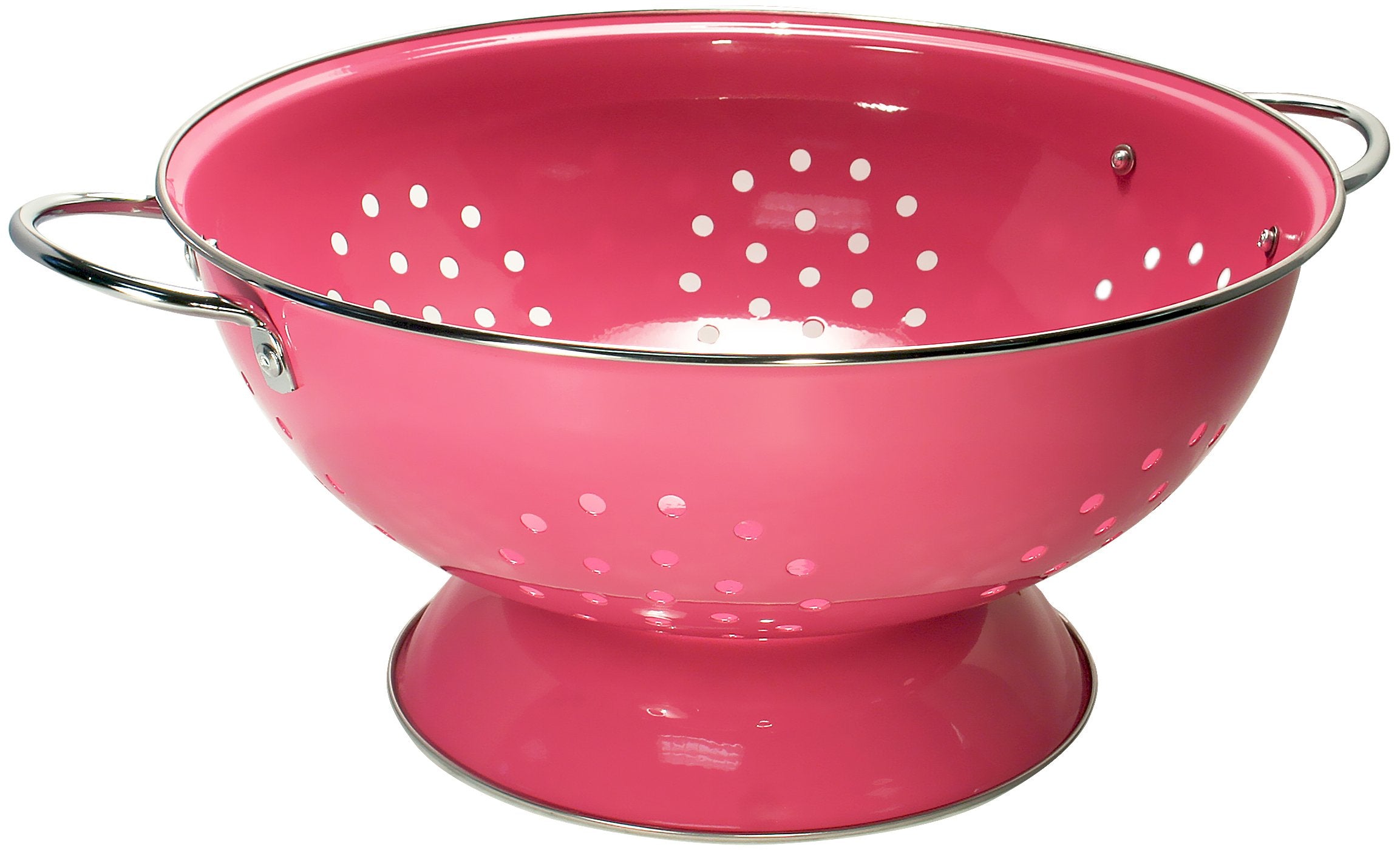 Calypso Basics by Reston Lloyd Powder Coated Enameled Colander, 7 Quart, Magenta
