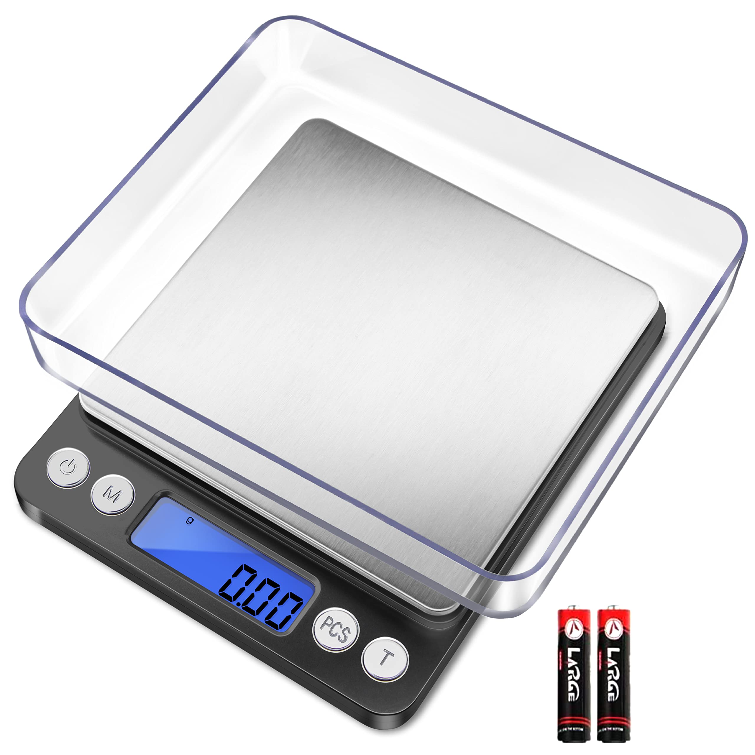 Fuzion Digital Gram Scale With 2 Trays, 500G/ 0.01G Small Jewelry Scale, 6 Units Gram Scales Digital Weight Gram And Oz, Tare Fu