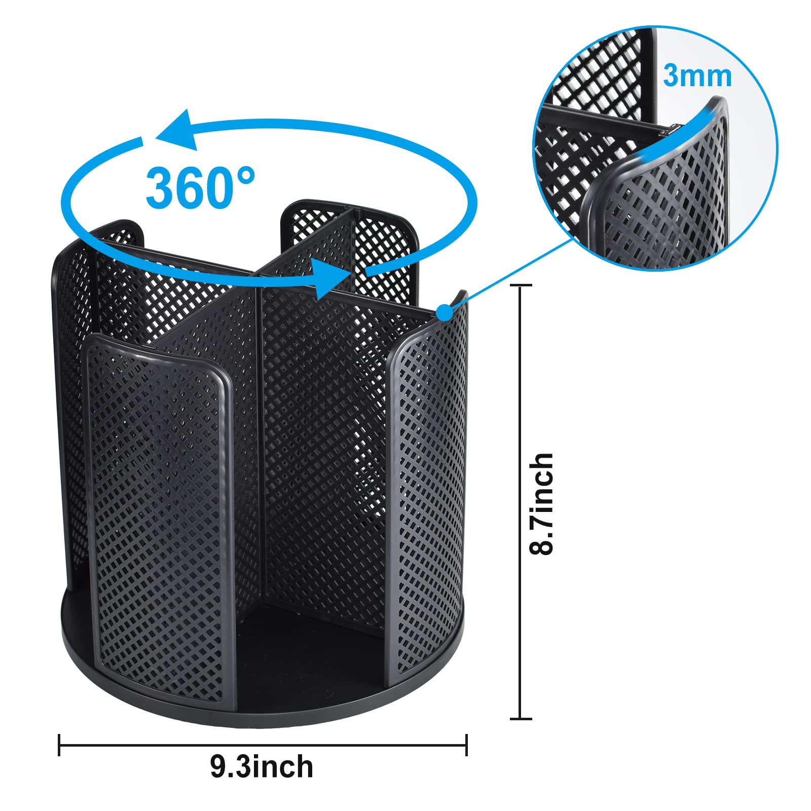 Samhe Coffee Cup Dispenser, Rotatable Cups And Lids Holder For 5-16Oz Cups 4 Compartment Coffee Cup Holder Countertop Coffee Cup