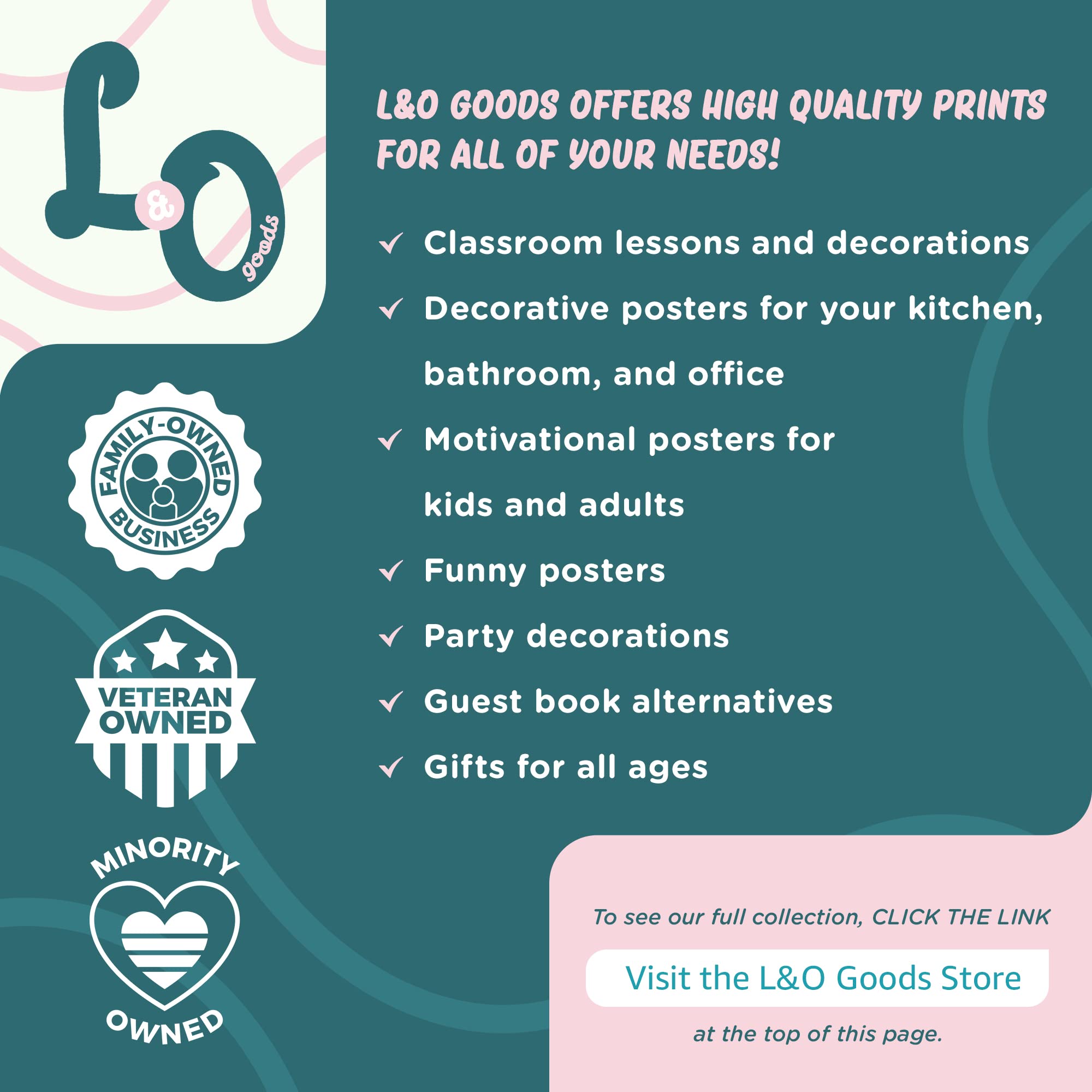 L&O Goods Black Chalkboard Motivational Wall Decor Posters  Set of 10 Inspirational Prints for Living Room  Office  Bedroom  And Classroom Wall Decorations 11 X 17