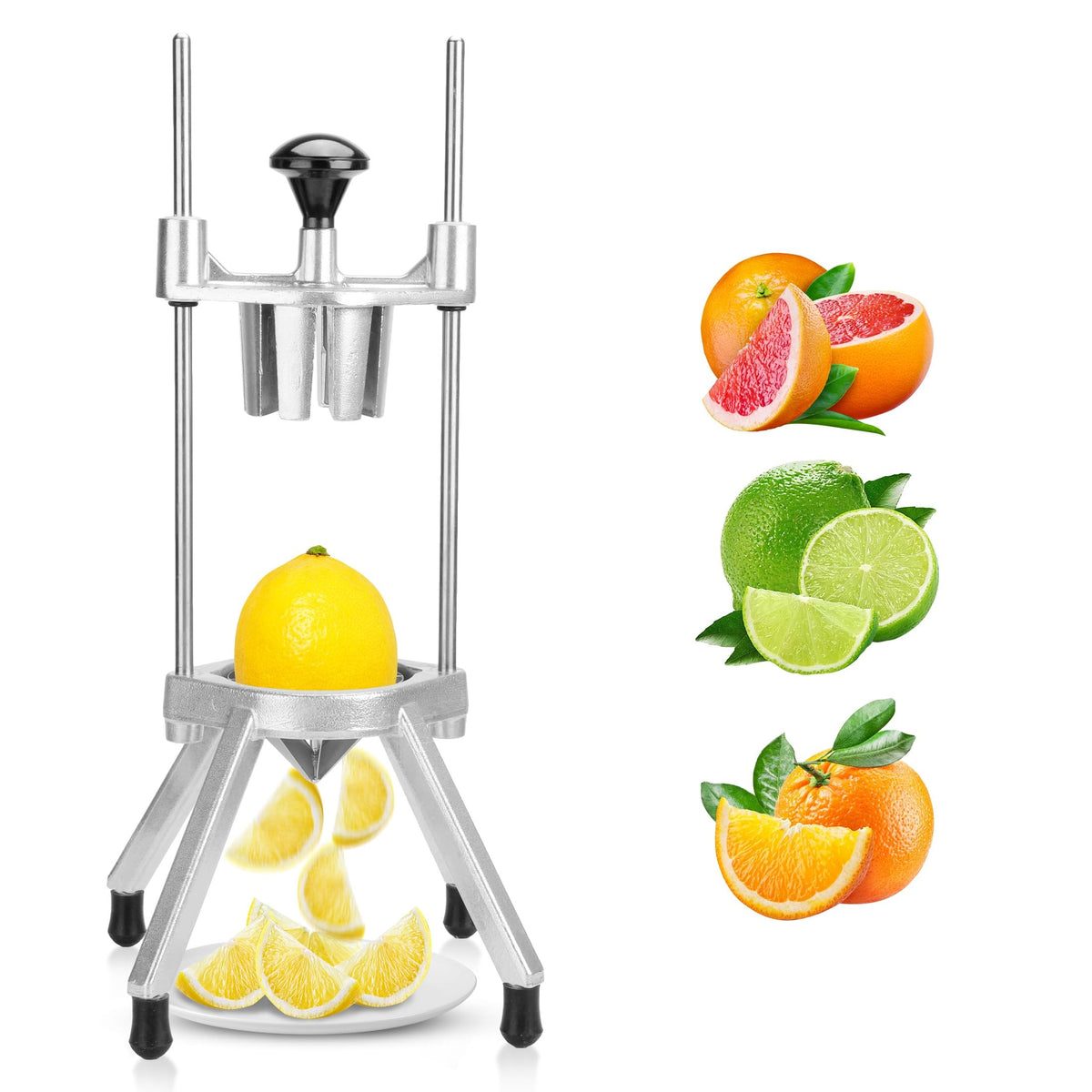 Wichemi Commercial Easy Wedger 8 Section Lemon Slicer Lemon Cutter Commercial Fruit Cutter Slicer Lime Cutter Orange Slicer Comm