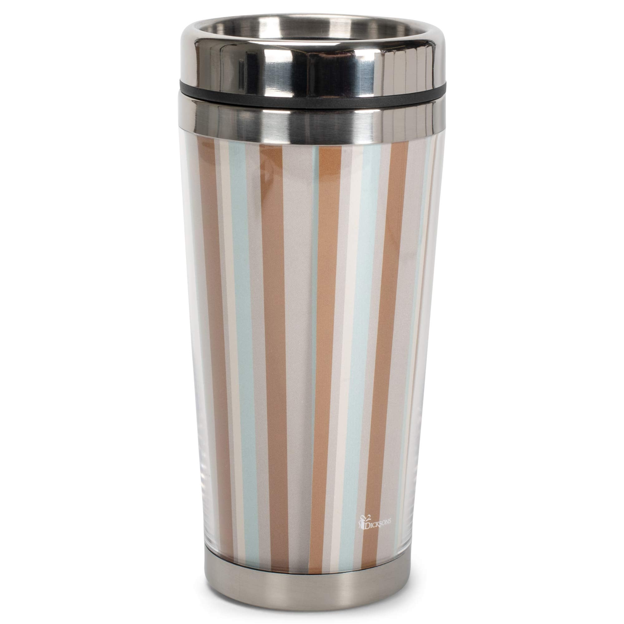 Retirement Blessings Brown Stripes 16 Oz. Stainless Steel Insulated Travel Mug With Lid