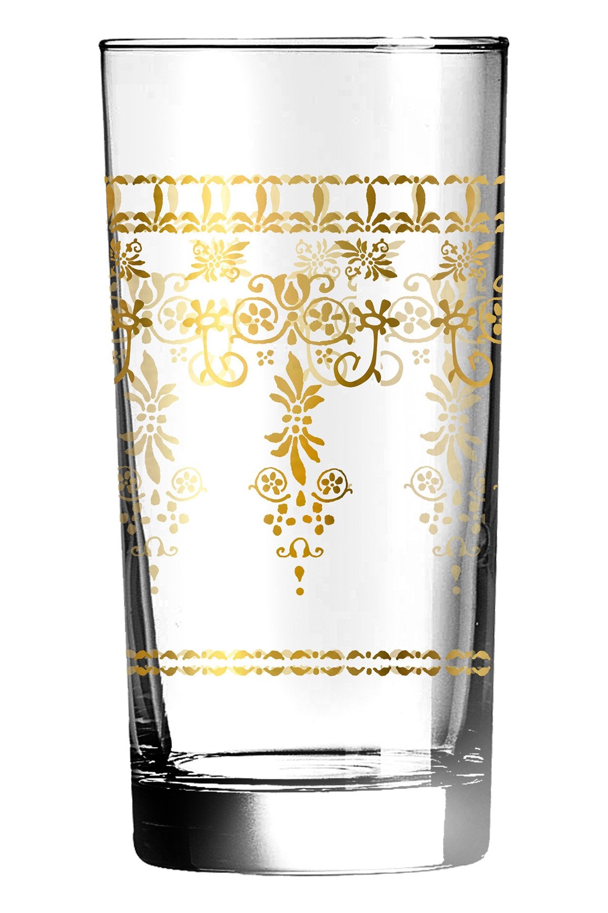 Luminarc Decorative Cooler Marrakech Real Gold (Set Of 4), Copper And Real Gold, 15.25 Oz