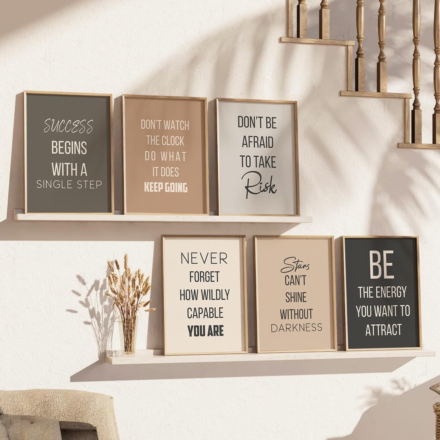 Kalit Kala Decor Paintings For Wall Decoration With Frame | Motivational Quotes Posters Paintings For Living Room, Bedroom | Set