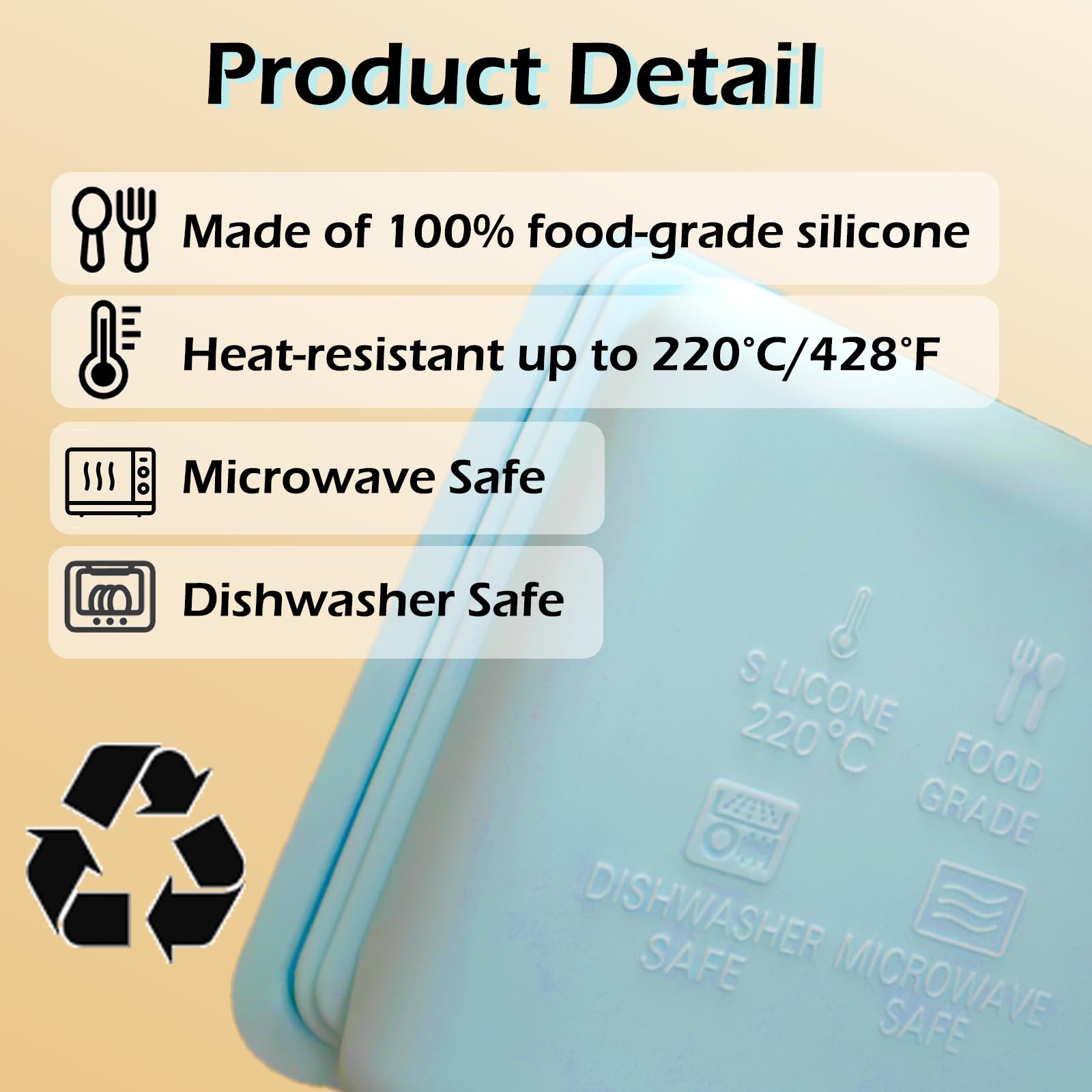 3 Pack Small Silicone Snack Containers with Lids for Baby, Reusable Food Storage Containers for Kids, Salad Dressing Container,