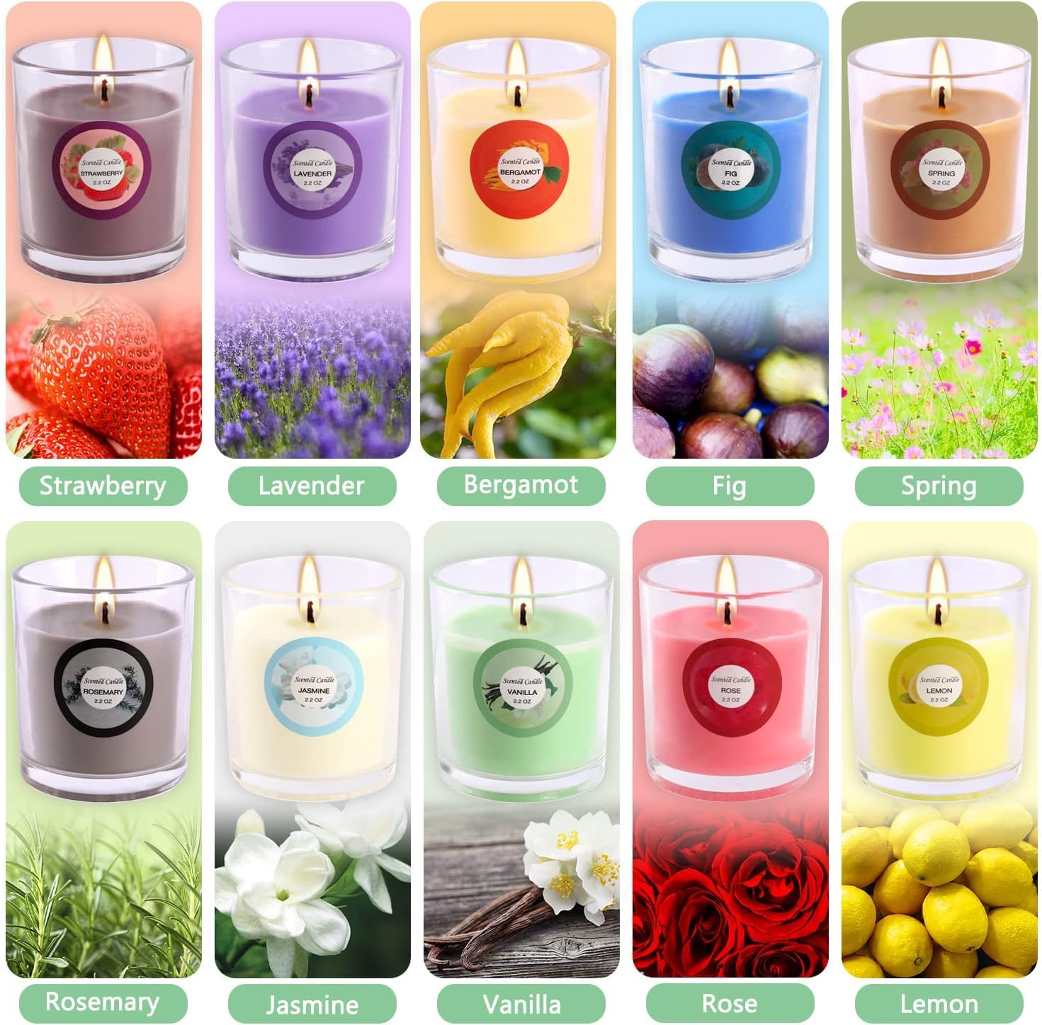 WPONSZU 40pack Scented Candles Gift,Natural Soy Wax Jar Candles,Small Portable Tin Candles Set for Mom,Women,Teachers, Colleague