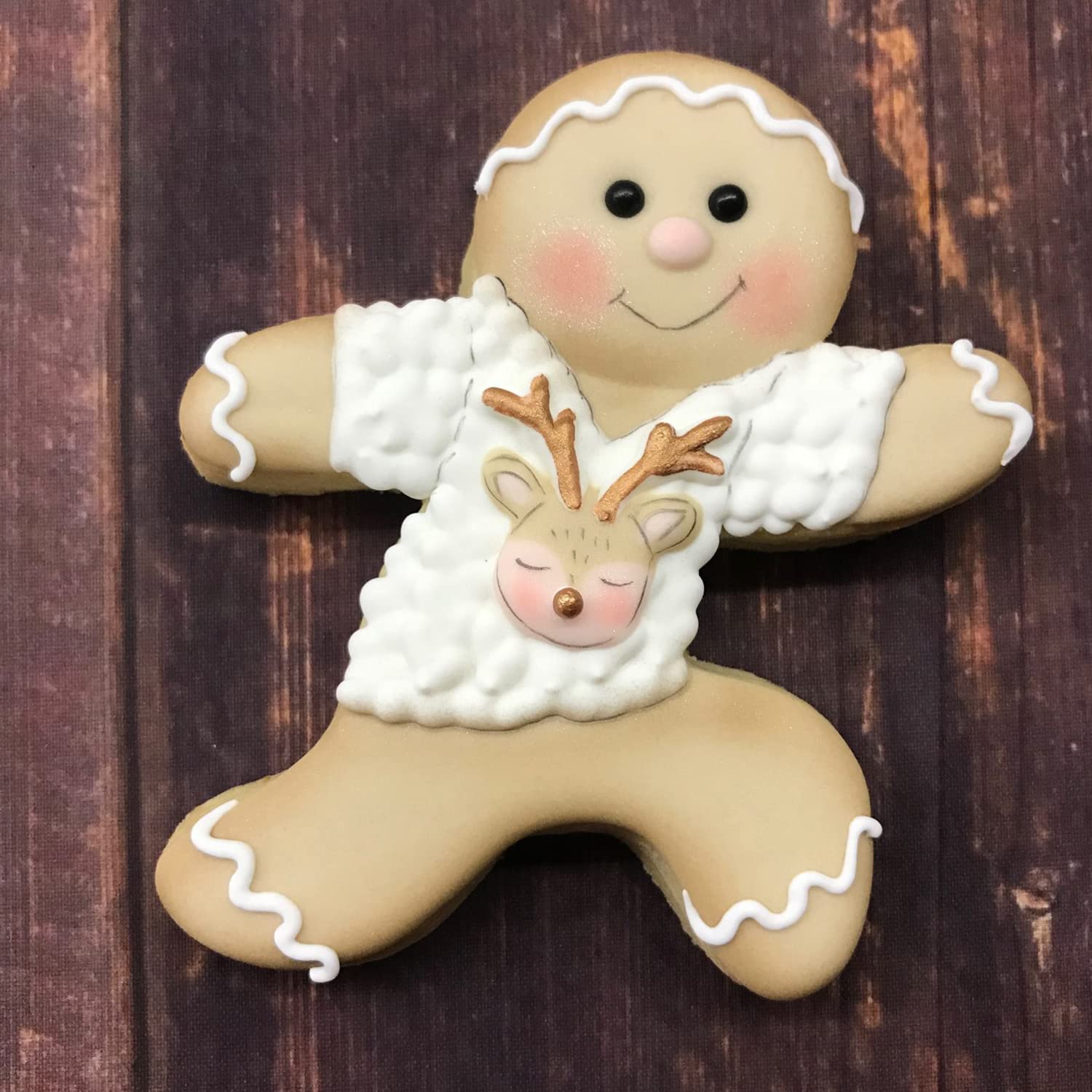 Liliao Christmas Running Gingerbread Man Cookie Cutter - 3.6 X 4.2 Inches - Stainless Steel