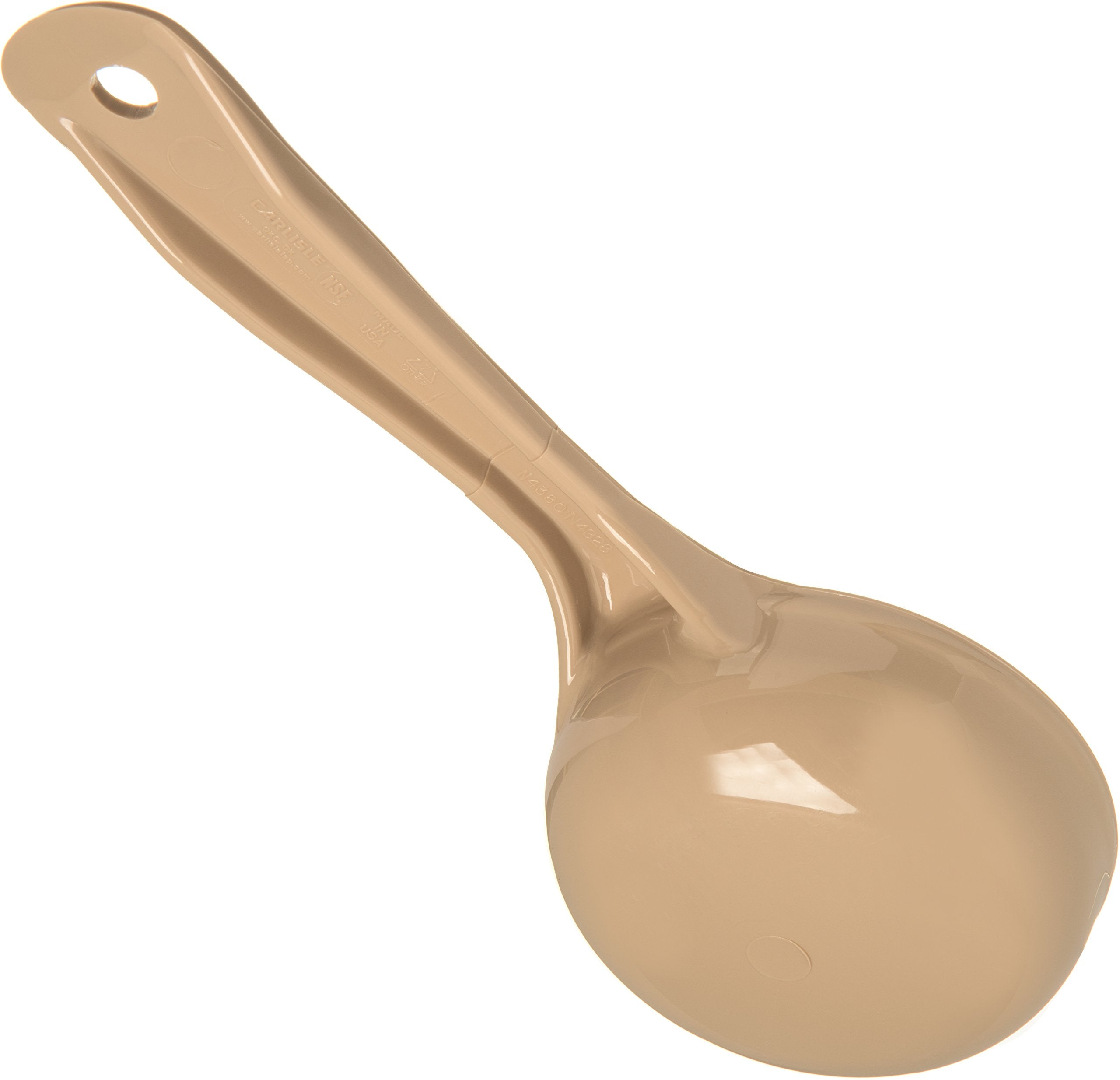 Carlisle Foodservice Products Short Handle Portion Control Spoon 4 Ounces Beige