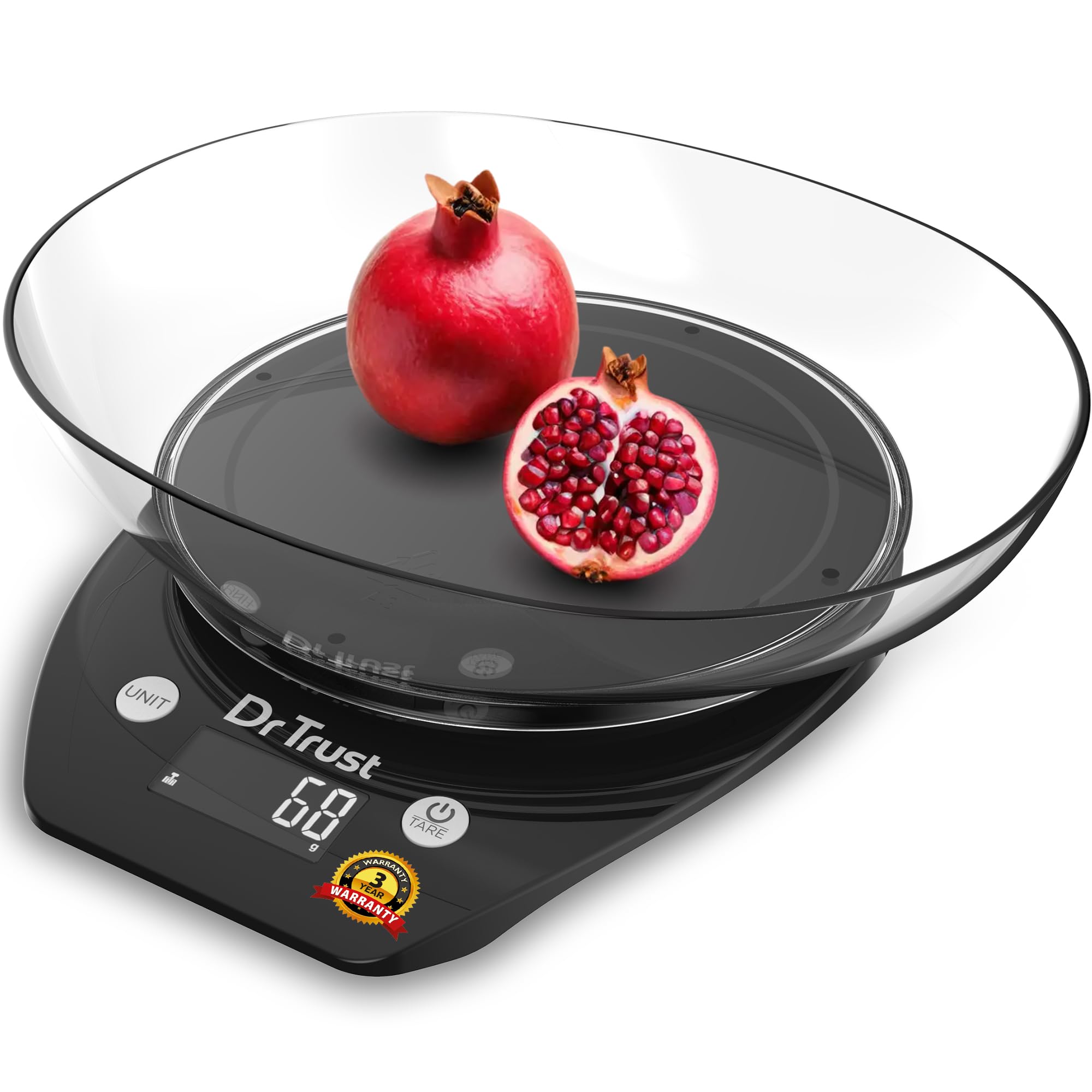 Dr Trust Usa Electronic Kitchen Digital Scale Weighing Machine For Health, Fitness, Diet, Nutrition, Cooking And Home Baking Wit