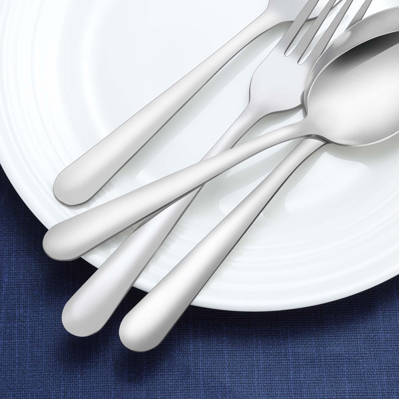 36-Piece Dinner Spoons Set, Funnydin 6.7'' Stainless Steel Spoons Silverware, Durable Dessert Spoons, Table Spoon Use For Home,