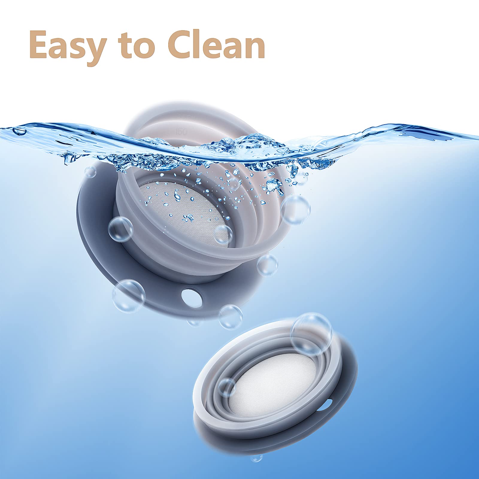 Mqqfu Paperless Collapsible Pour Over Coffee Dripper, Portable Reusable Pour Over Coffee Maker With Stainless Steel Mesh Screen,