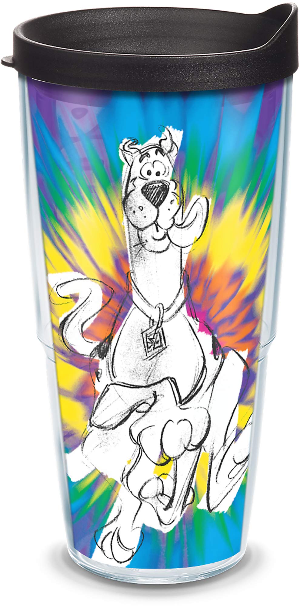 Tervis Warner Brothers  ScoobyDoo Made in USA Double Walled Insulated Tumbler Travel Cup Keeps Drinks Cold & Hot, 24oz, TieDy