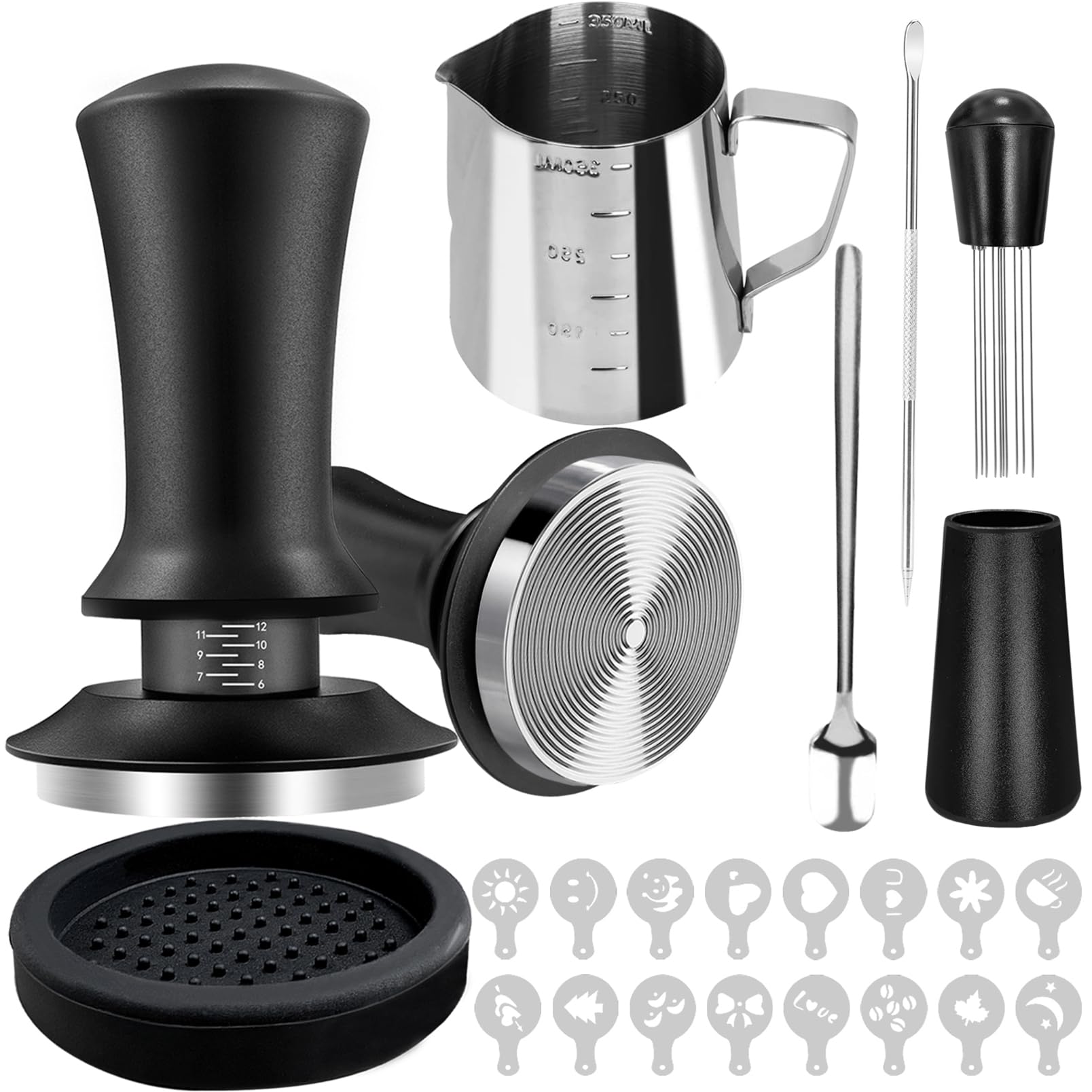 Yeelan 22 Pcs Espresso Accessories, Coffee Espresso Tamper Set, With 51Mm Espresso Tamper, Wdt Tool, Coffee Stirrer, Frothing Pi