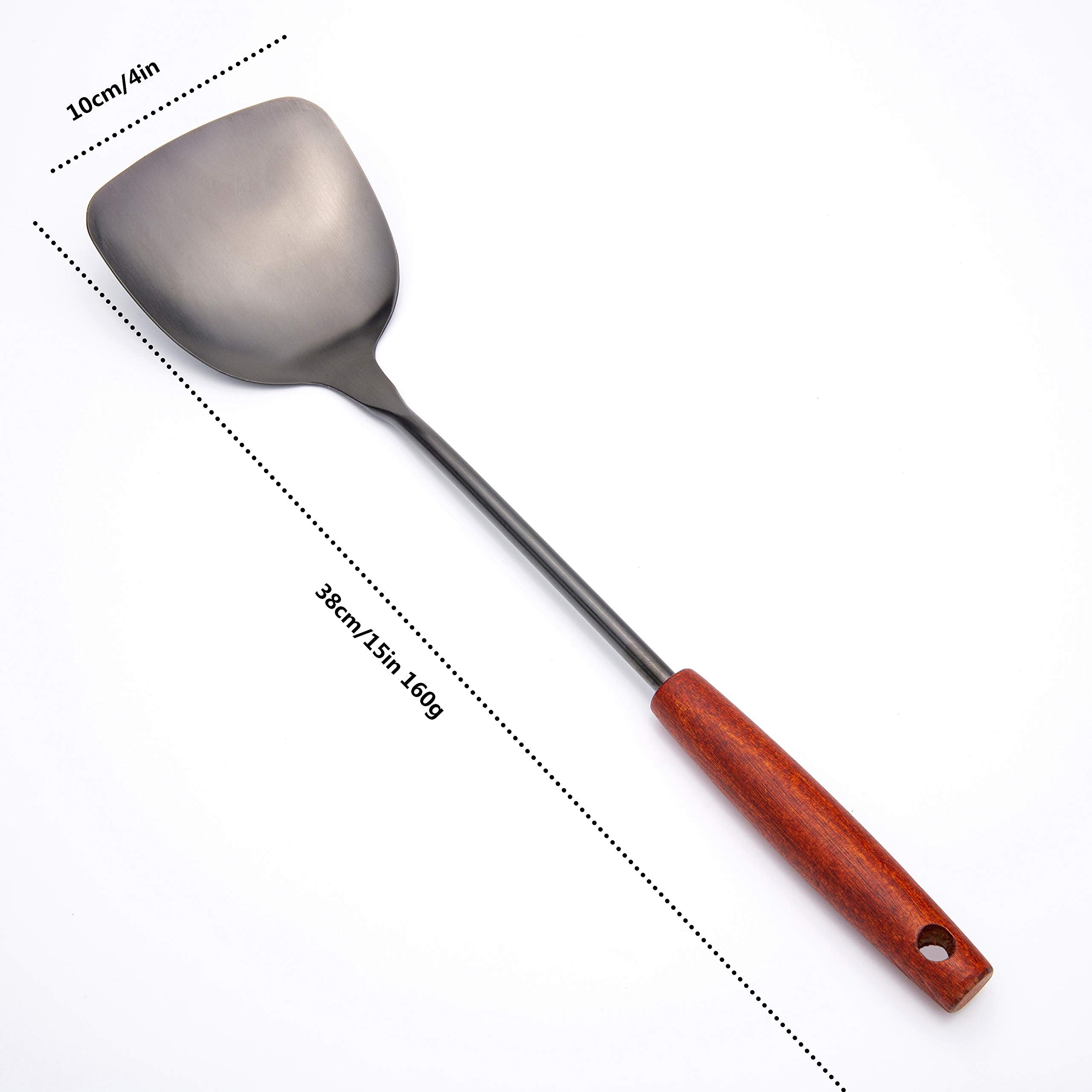 Wok Spatula 15 Inches Spatulas For Wok, Stainless Steel Metal Wok Spatulas For Kitchen Use Cooking Utensils Spatula For Cooking