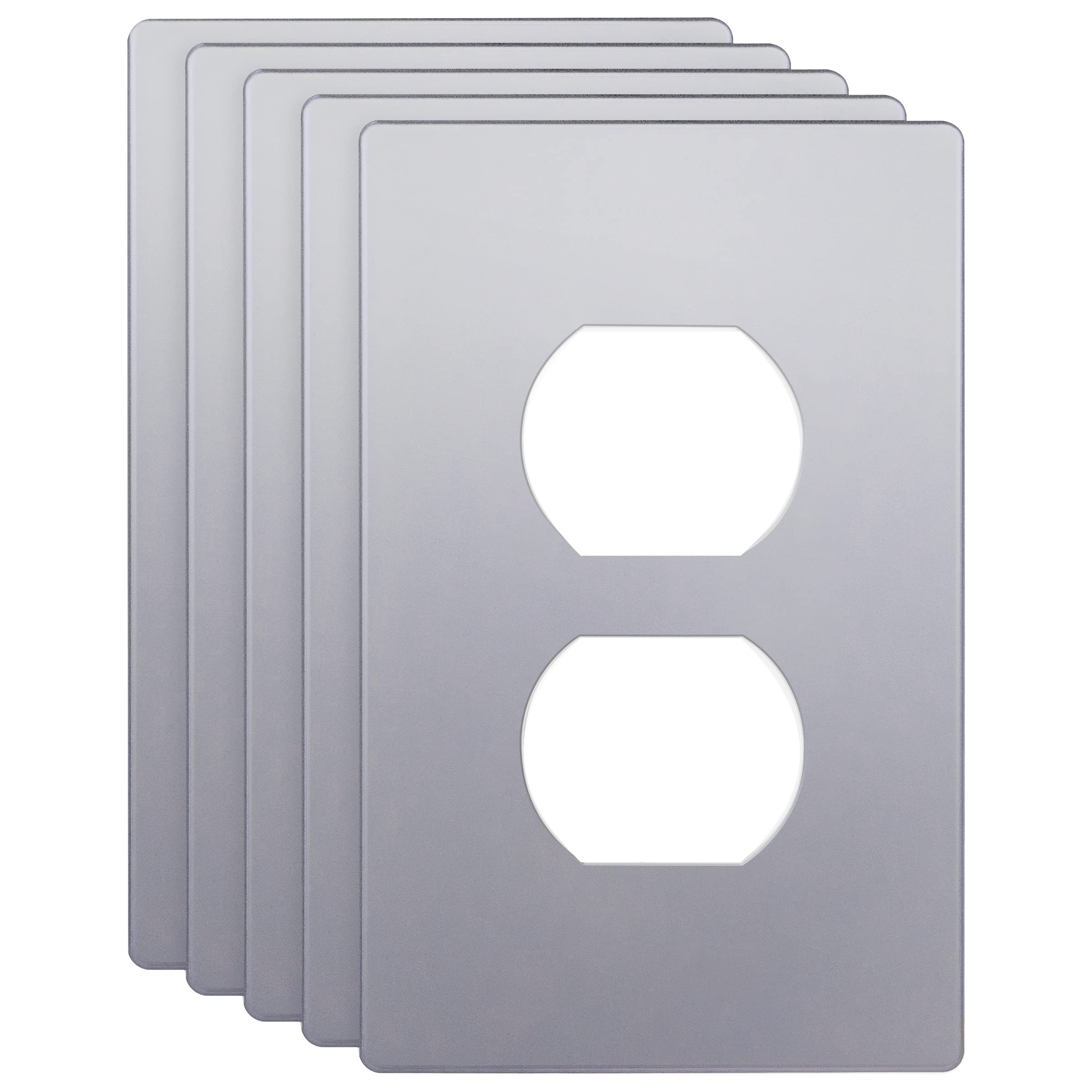 Enerlites Elite Series Duplex Outlet Receptacle Cover, Screwless Wall Plate, Standard Size, 1-Gang 468 X 293, Unbreakable Polyca