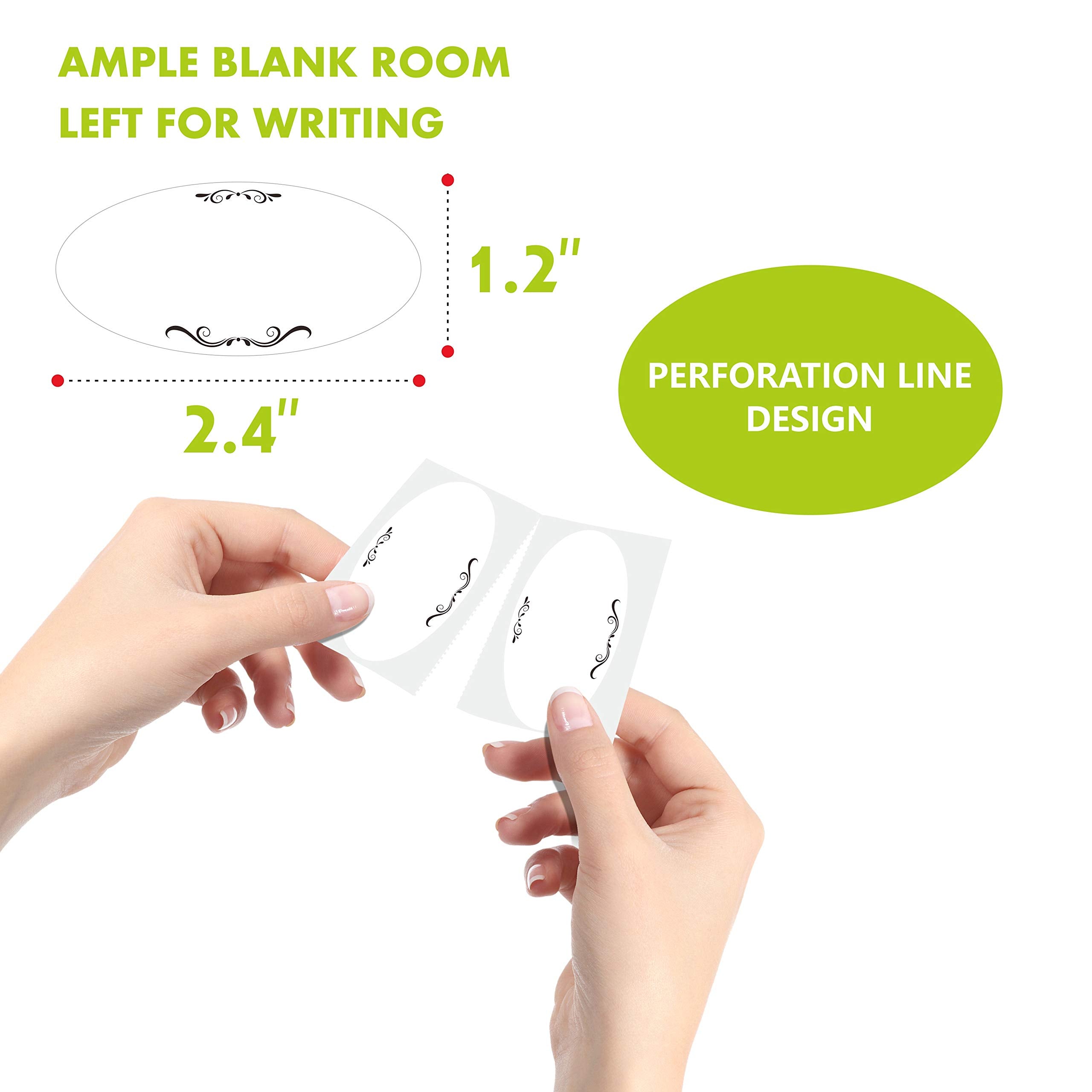 500 Removable Freezer Pantry Canning Labels Set Water Oil Resistant With Perforation Line For Food Containers Jars Kitchen Resta