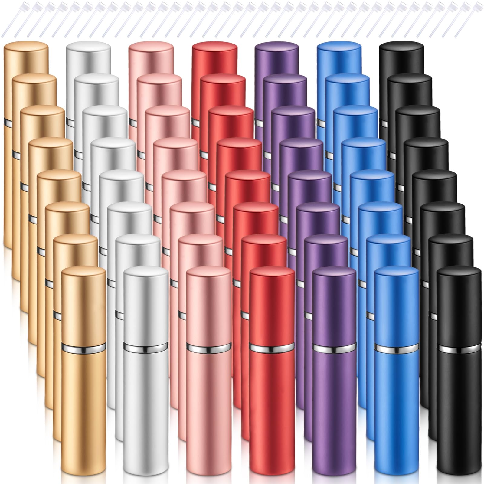 Zonon 56 Pieces Refillable Perfume Atomizer Mini Refillable Spray Perfume Bottle Portable Perfume Bottle With 56 Pieces Perfume