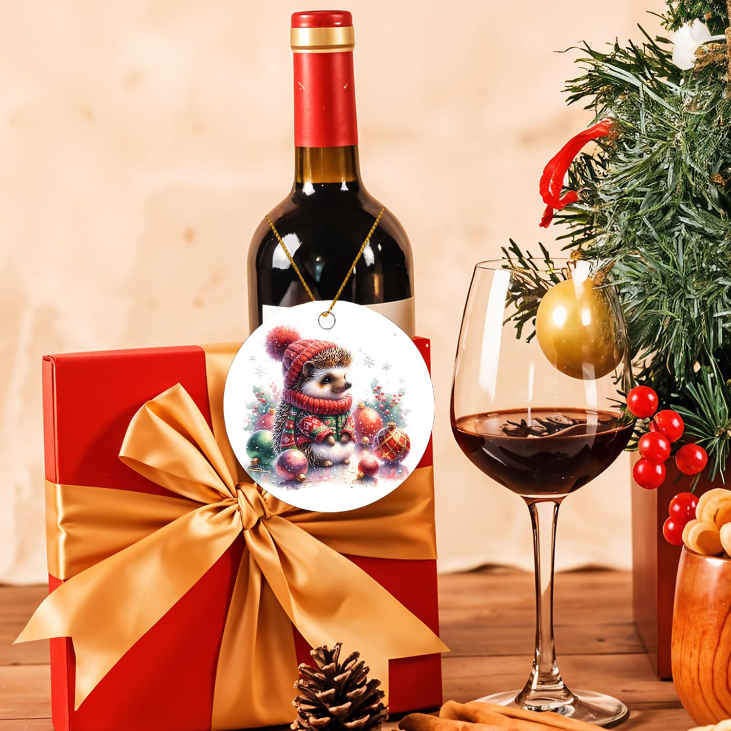 Hedgehog Christmas Tree Ornaments - Hedgehog Decor & Gifts for Women