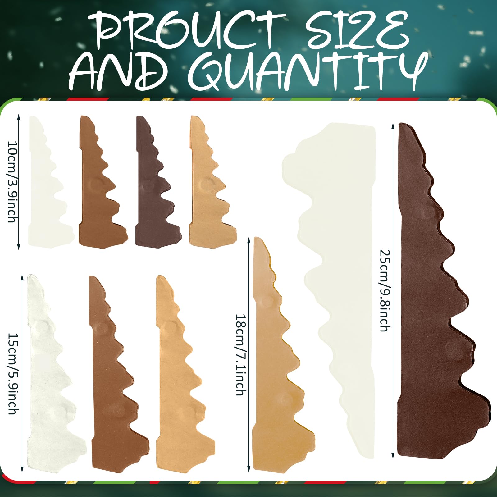 Fullhawl 10 Pcs Paper Christmas Trees Neutral Honeycomb Christmas Trees 4/6/ 7/10 Inch 3D Honeycomb Xmas Paper Cozy Table Orname