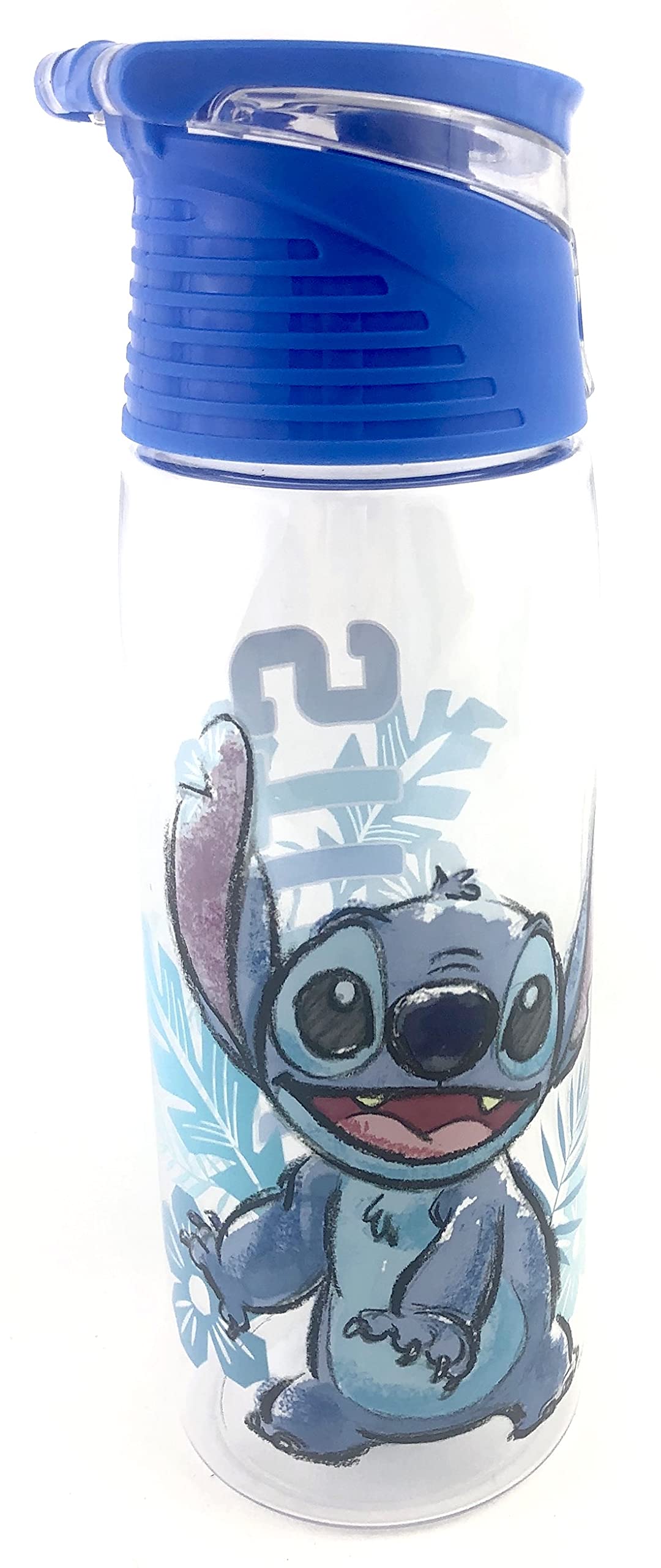 Jerry Leigh Disney  Lilo and Stitch Flip Top Water Bottle  Loop Attachment Handle  24 Ounce