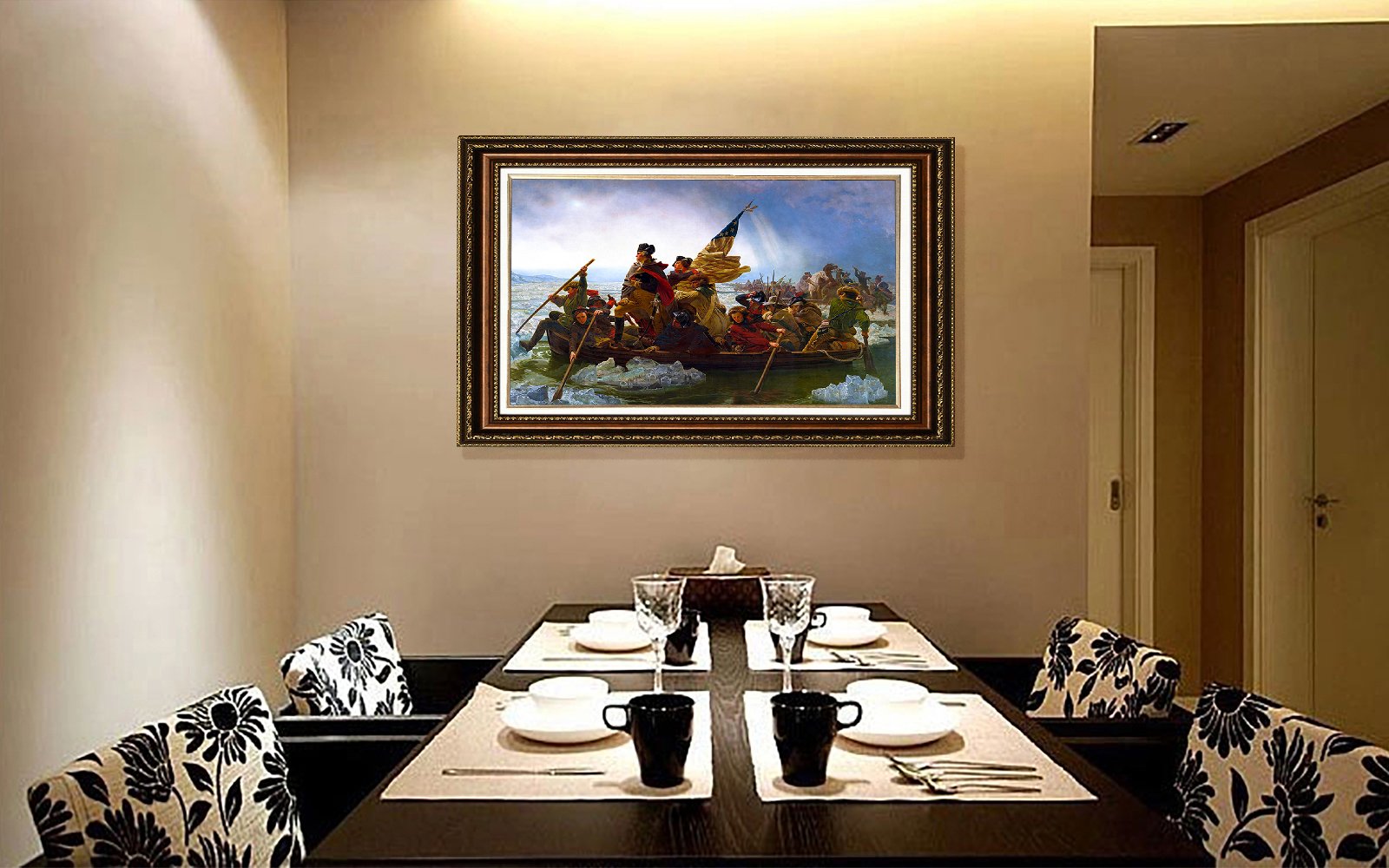 Eliteart- Washington Crossing The Delaware By Emanuel Gottlieb Leutze Oil Painting Reproduction Giclee Wall Art Canvas Prints-Fr