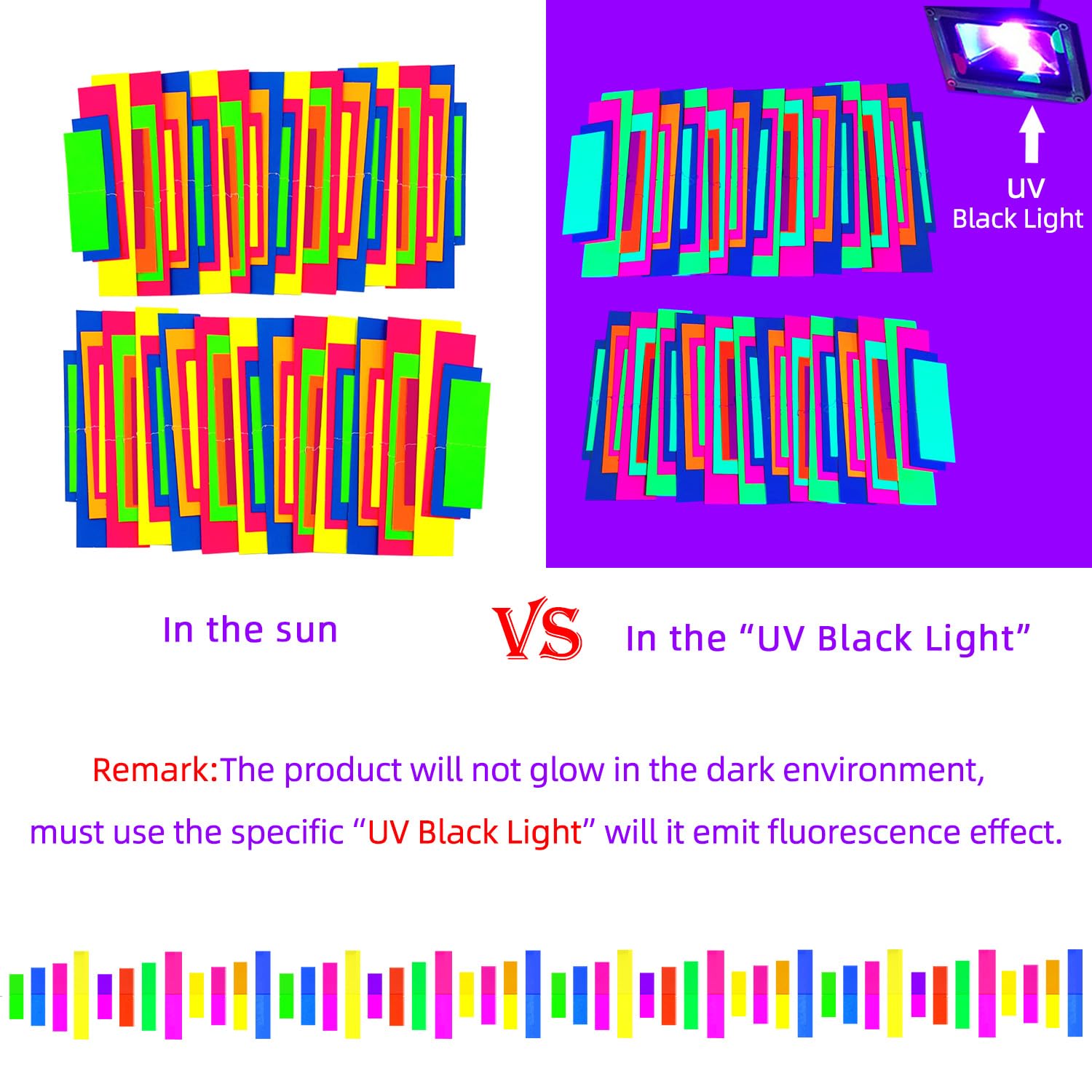 60Feet Uv Neon Paper Garland Stripe Neon Streamers Black Light Neon Decorationsglow Party Uv Reactive Neon Party Favors Glow In