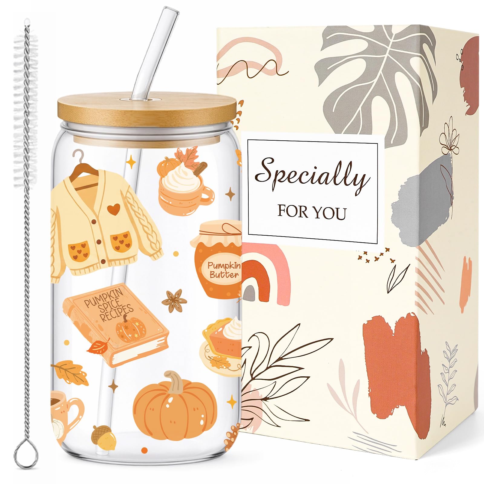 Shejdgart Fall Reading Tumbler Pumpkin Spice Cup with Lid Straw