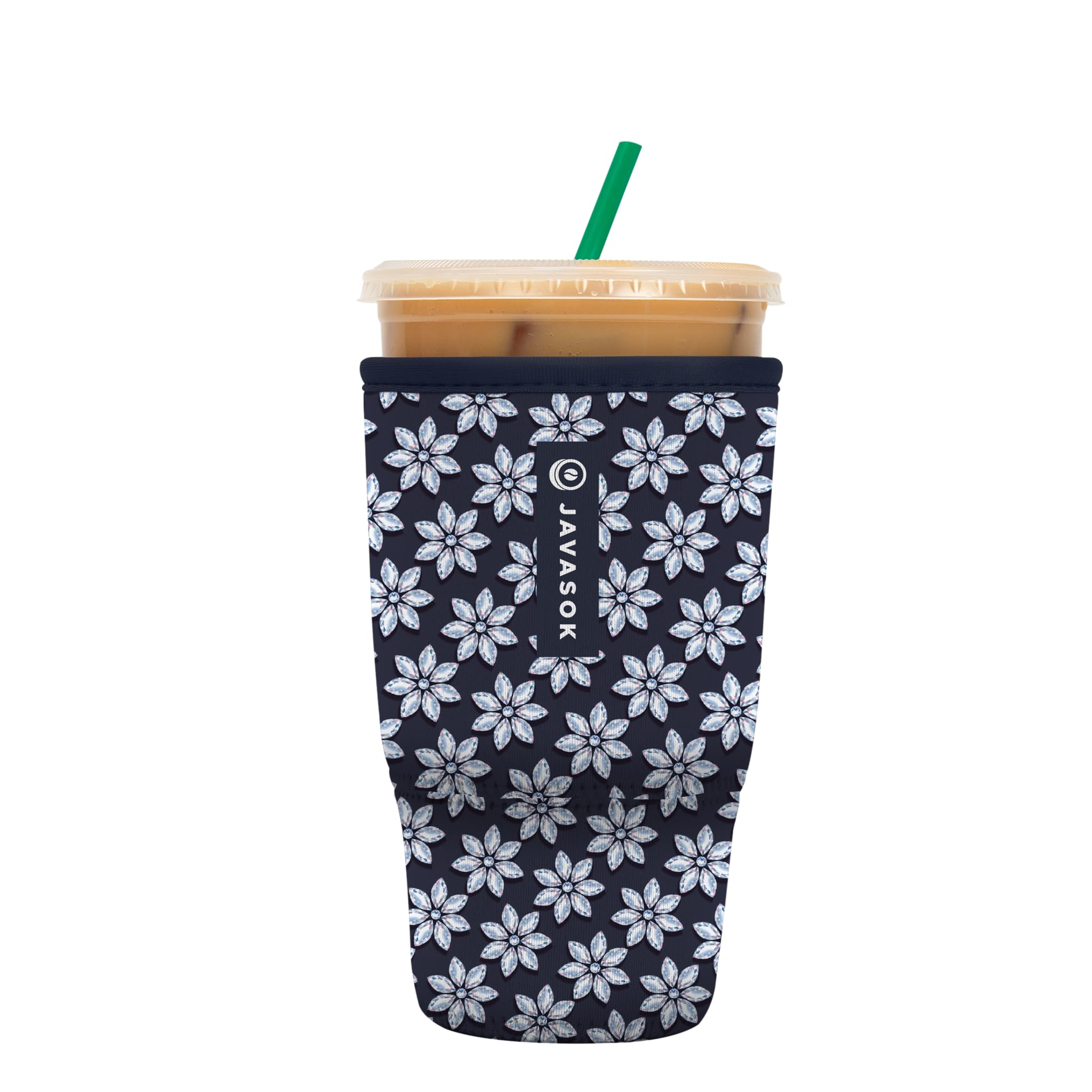 Sok It JavaSok Iced Coffee & Cold Soda Insulated Neoprene Cup Sleeve (Frost Yourself, Large: 30-32oz)