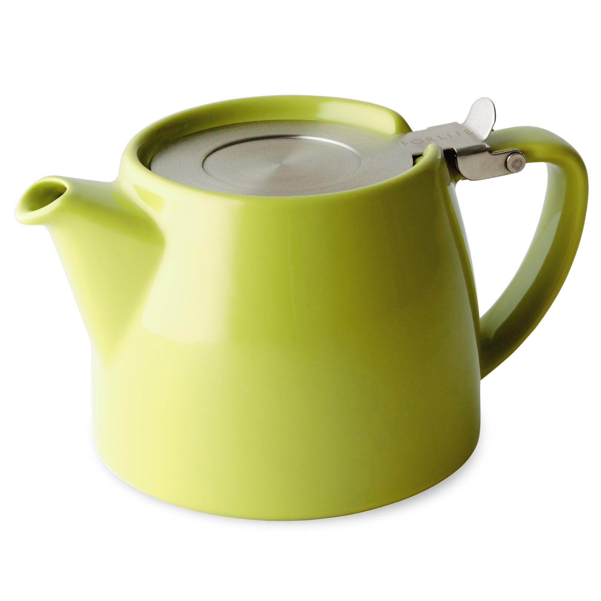 Forlife Stump Teapot With Sls Lid And Infuser, 18-Ounce, Lime