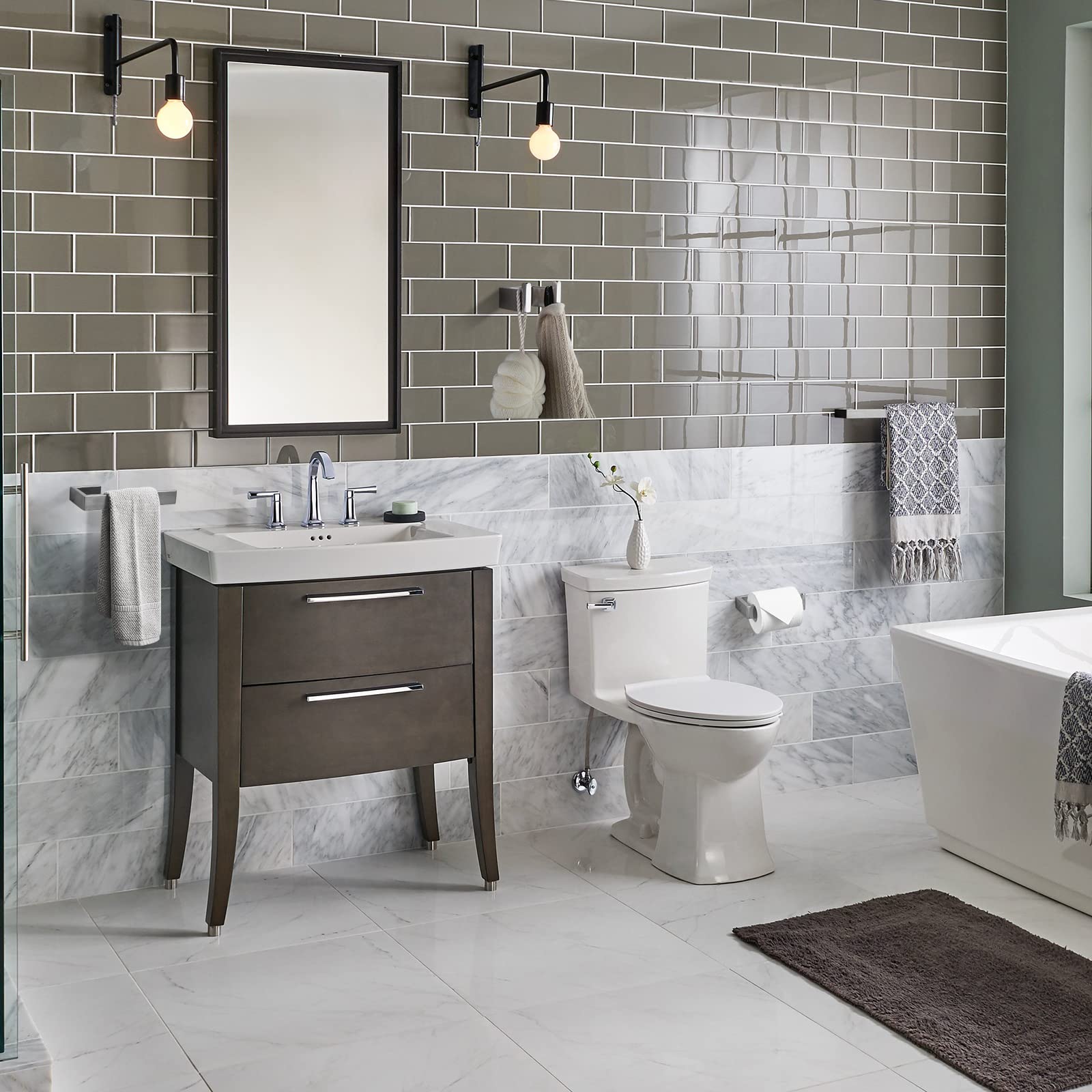 Fapully Four Piece Bathroom Accessories Set Stainless Steel Wall Mounted Brushed Nickel Finished
