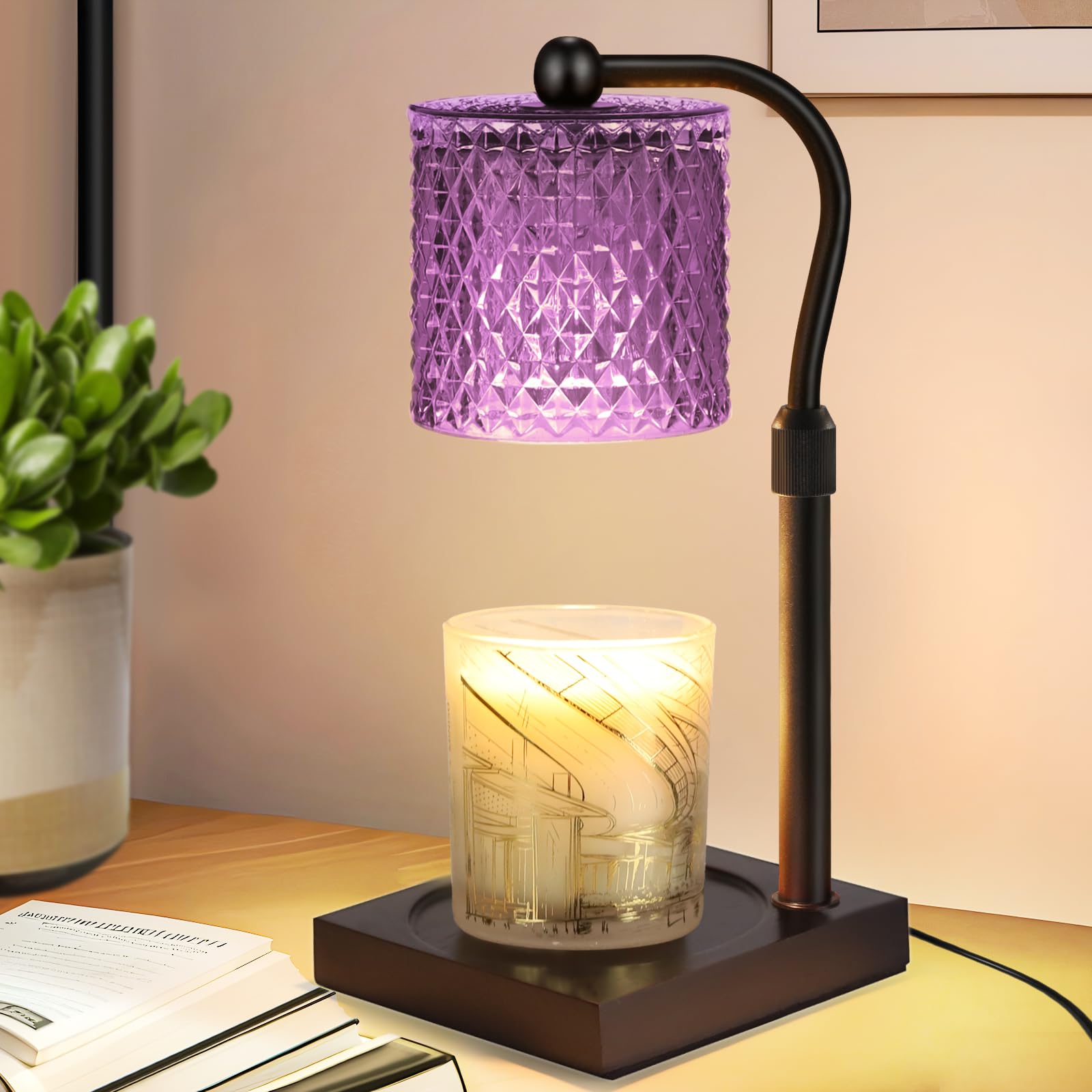 Linstaine Candle Warmer Lamp with Timer Dimmer Adjustable Height, White Elephant Gifts for Women, House Warming New Home Decor G