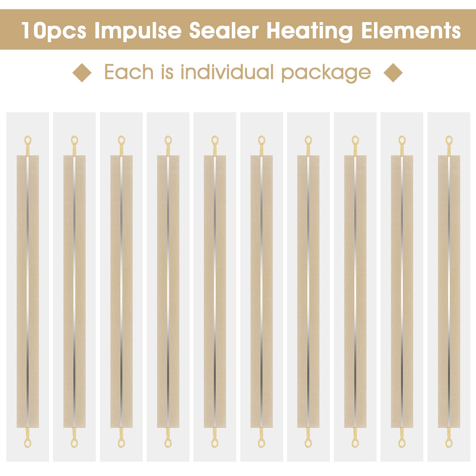 10 Pieces Impulse Sealer Replacement Parts 12 Inch Heat Seal Strips Replacement Element Grip Impulse Sealer Heating Element Serv
