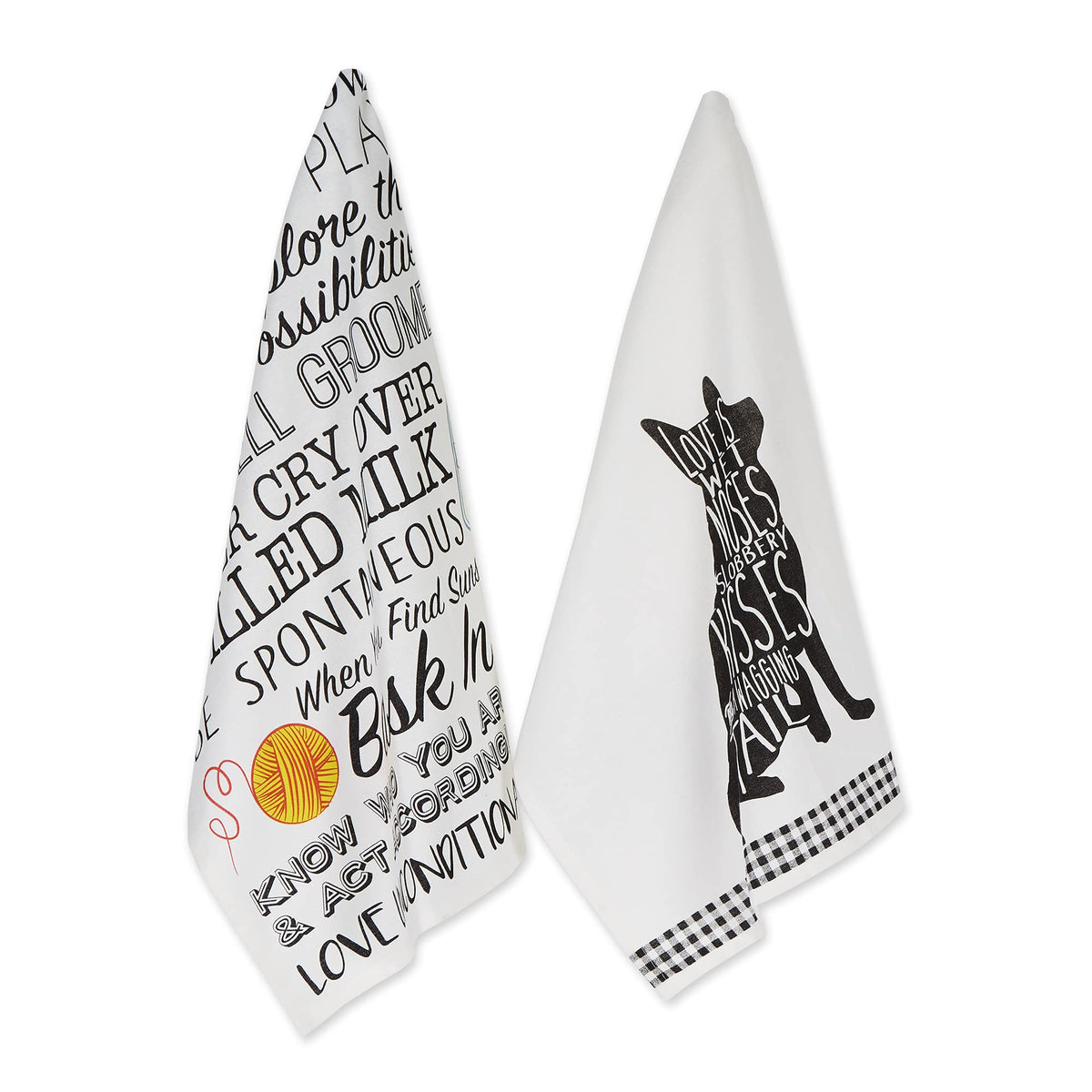 Dii Everyday Pets Kitchen Collection Absorbent Dishtowel Set, 18X28, Dog Prints, 2 Count
