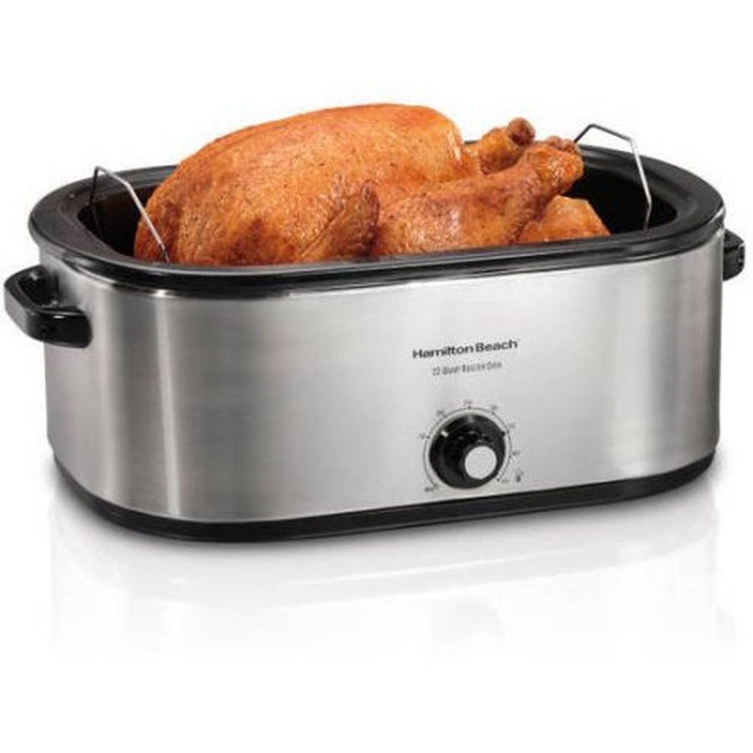 Hamilton Beach 28 Lb 22-Quart Roaster Oven With Self-Basting Lid (Stainless Steel)