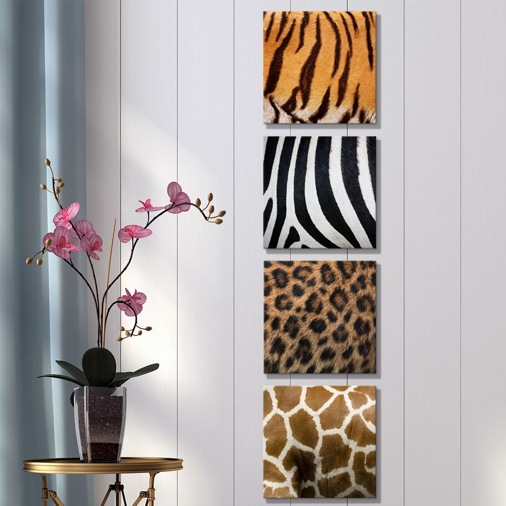 Wall26 - Canvas Prints Wall Art - Canvas Prints Wall Art - Tiger Fur/Skin Texture - 24''X24''