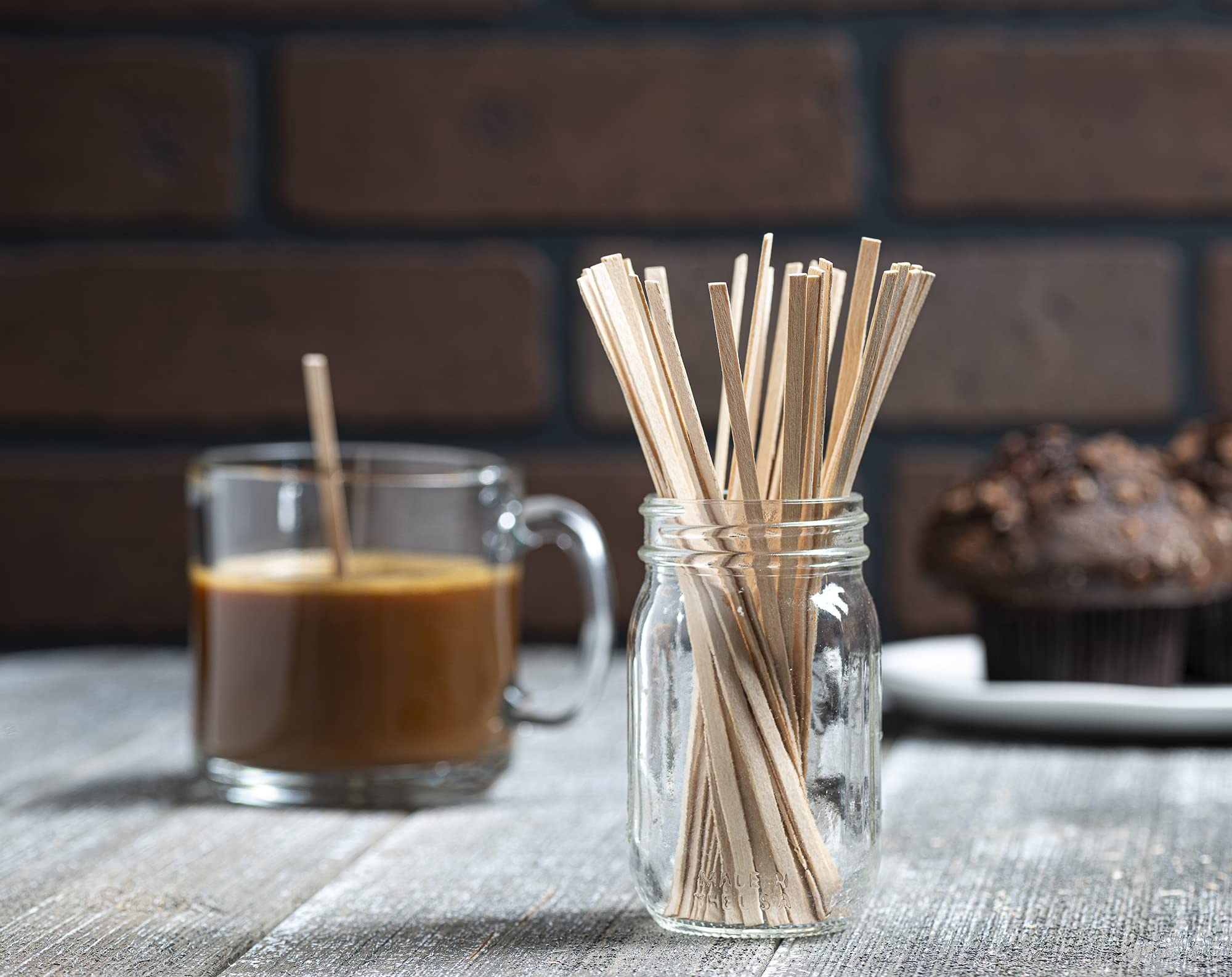 Prestee Wooden Coffee Stirrer, 1000 Disposable Coffee Stir Sticks, 5.5'' Wooden Stir Sticks For Coffee & Cocktails, Wooden Bever