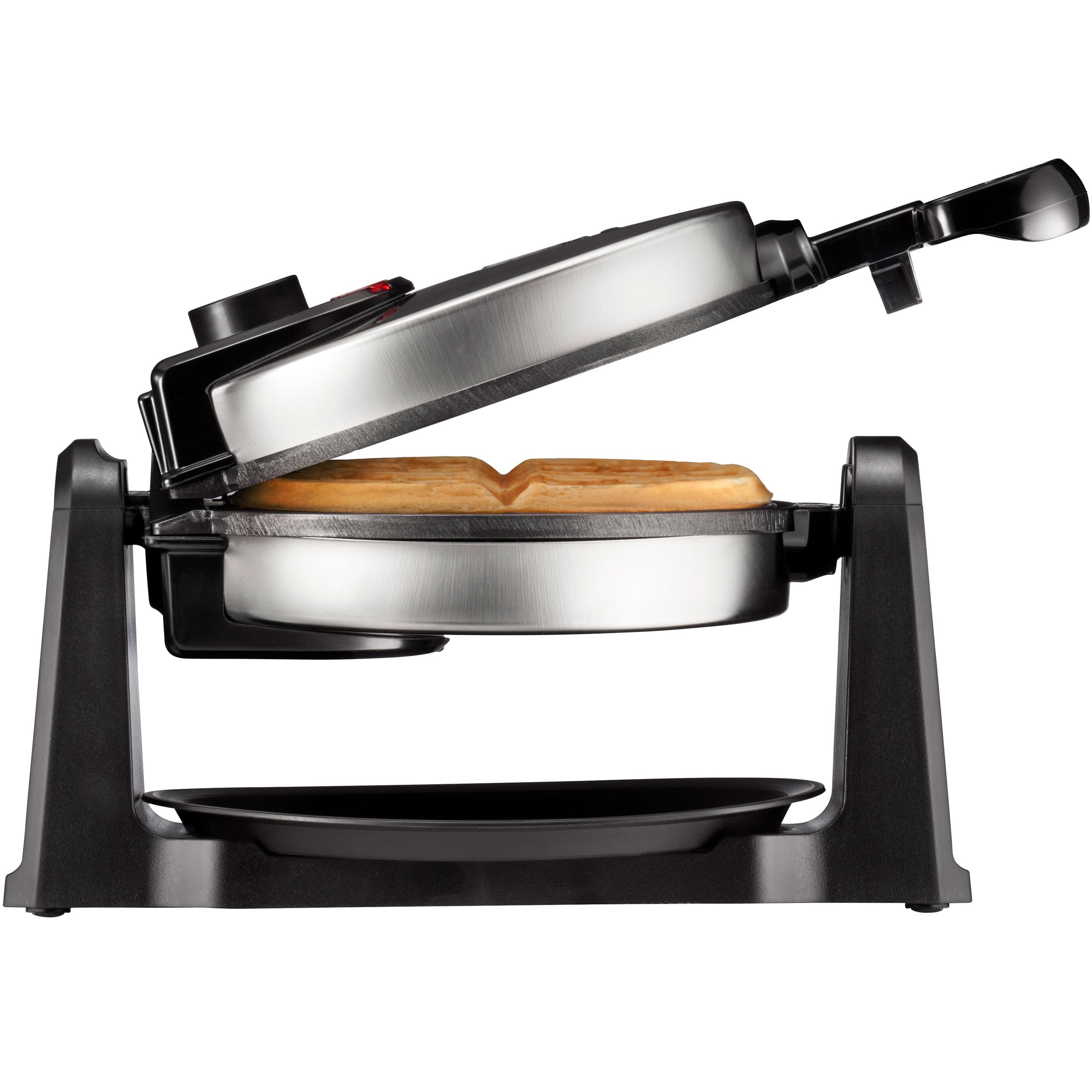 Chefman Rotating Belgian Waffle Maker, 180 Flip Iron w/ NonStick Plates, Adjustable Timer, Locking Lid, & Drip Plate, Space Sav
