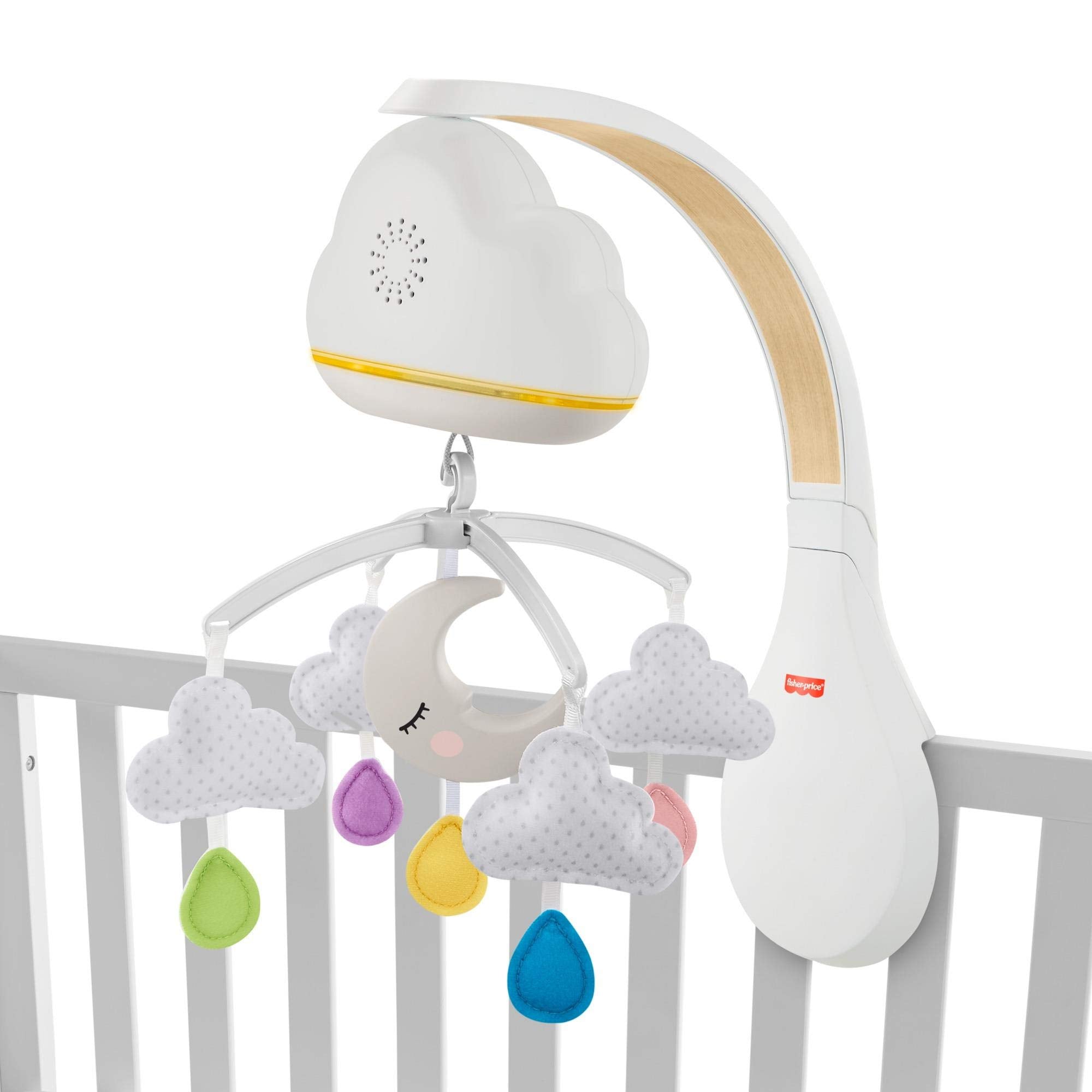 Fisher-Price Sound Machine Calming Clouds Mobile & Soother Convertible Crib to Tabletop with Music & Lights for Newborn to Toddl