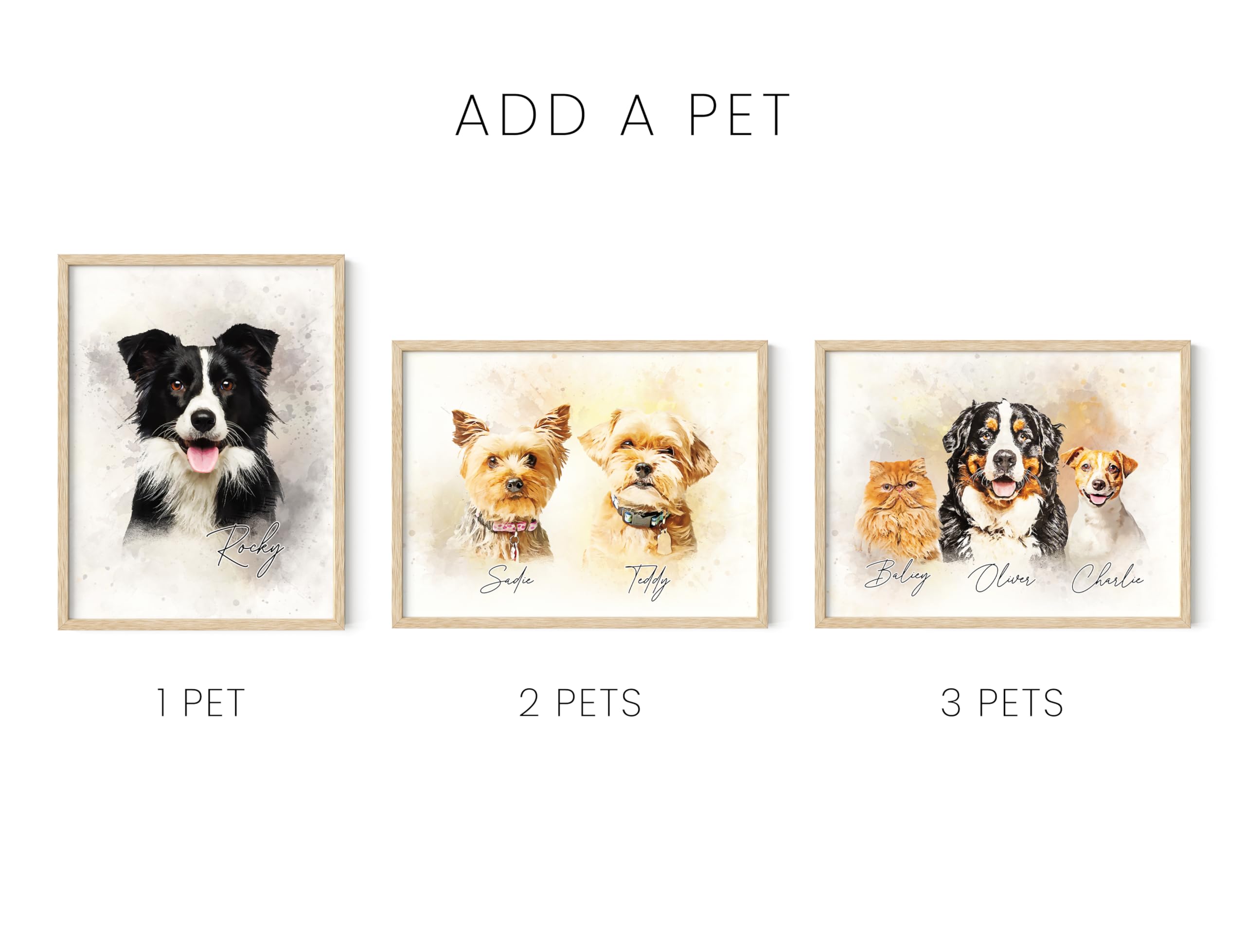 Haus And Hues Create Your Own Custom Pet Portrait In Water Color - Upload An Image Of Your Favorite Pet For A One-Of-A-Kind Post