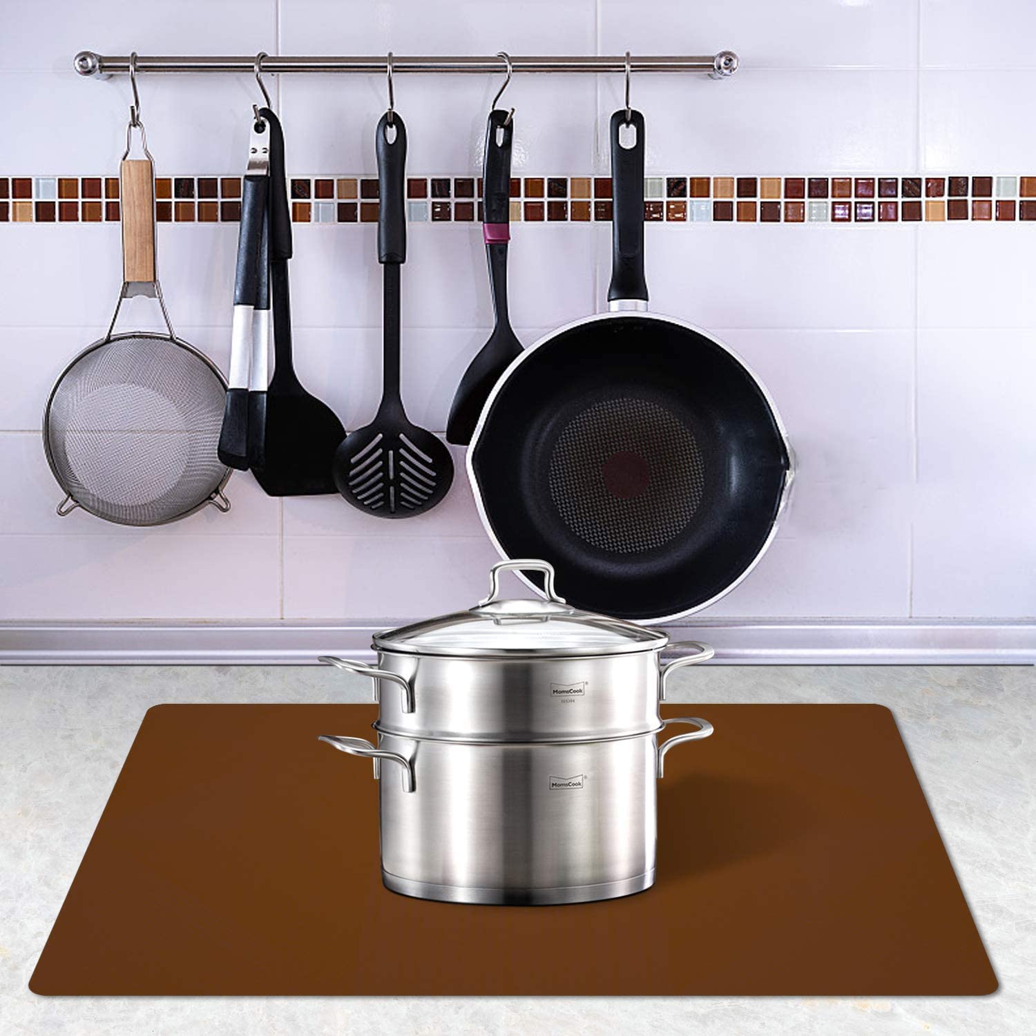 Silicone   Placemats,   Food-Grade   Non-Slip   Waterproof,   Dining,   Stain   Resistant,   Countertop   Protector,   Kitchen