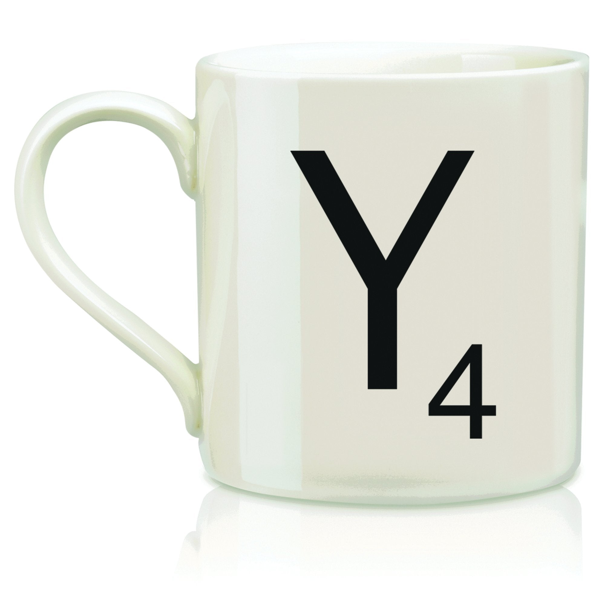 SCRABBLE Vintage Ceramic Letter ''Y'' Tile Coffee Mug