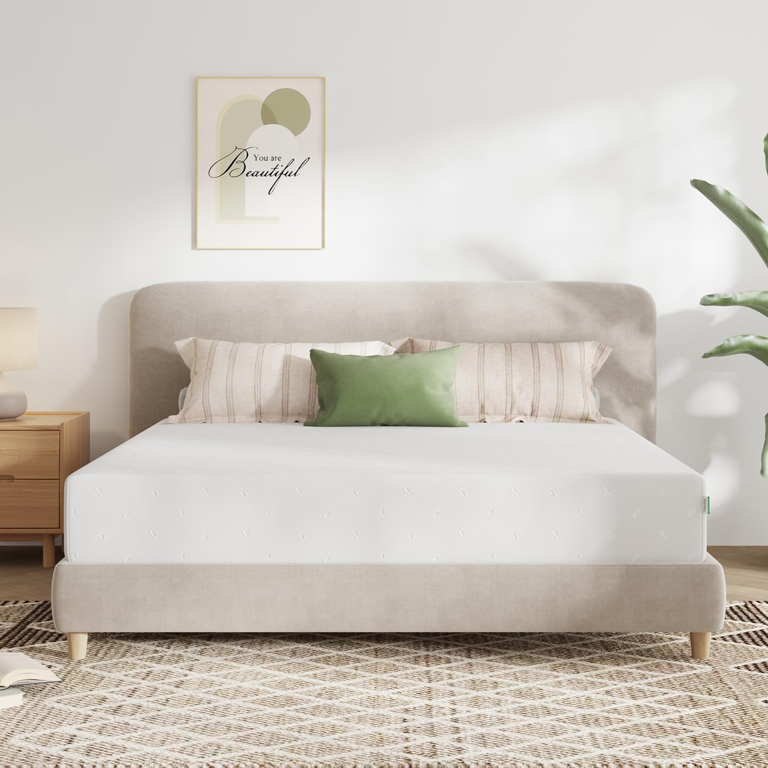 Novilla Queen Mattress, 12 Inch Queen Memory Foam Mattress For Pressure Relief & Comfort Sleep, Removable Washable Mattress Cove