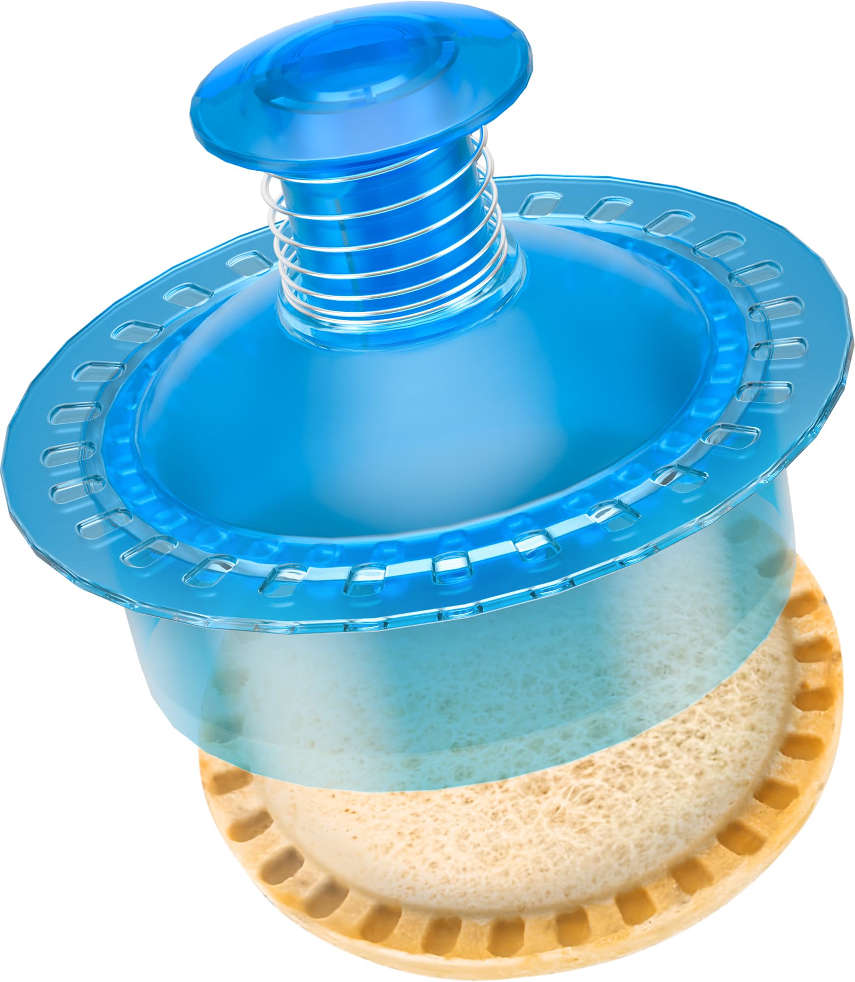 Sandwich Cutter and Sealer Cut and Seal Sandwich Maker, Crustless Peanut Butter & Jelly Sandwich Cookie Cutter (Translucent Blue