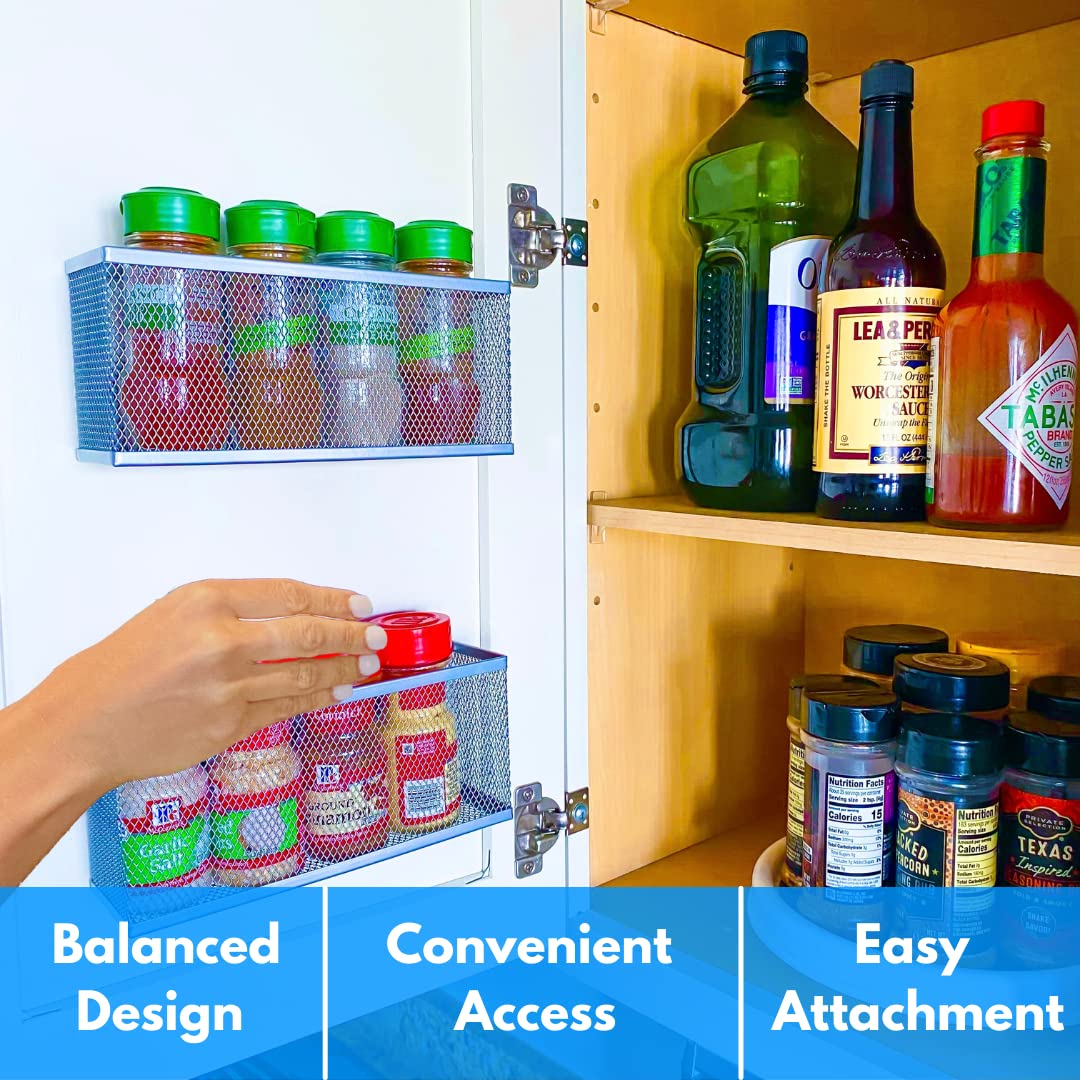 Middy Caddy Cabinet Organizer | Optimize Your Cabinet Space | Cabinet Door Organizer | Spice Organizer, Bathroom Accessories, Un